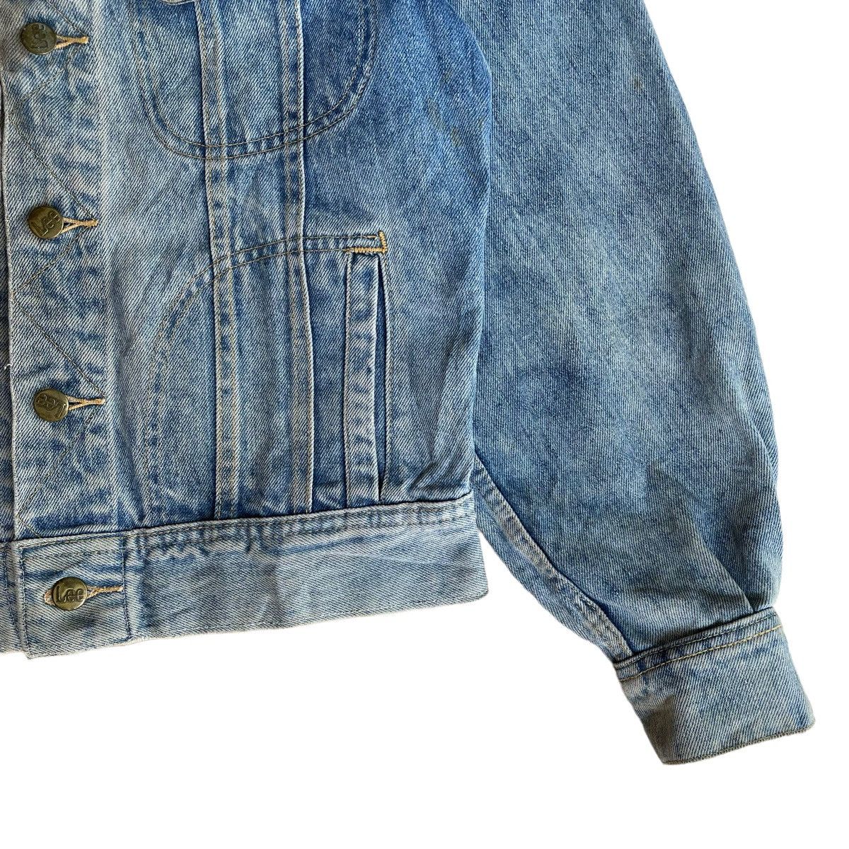 Japanese Brand Vintage Lee Trucker Jacket Denime Jacket Button Stone Wash Size US S / EU 44-46 / 1 - 5 Thumbnail