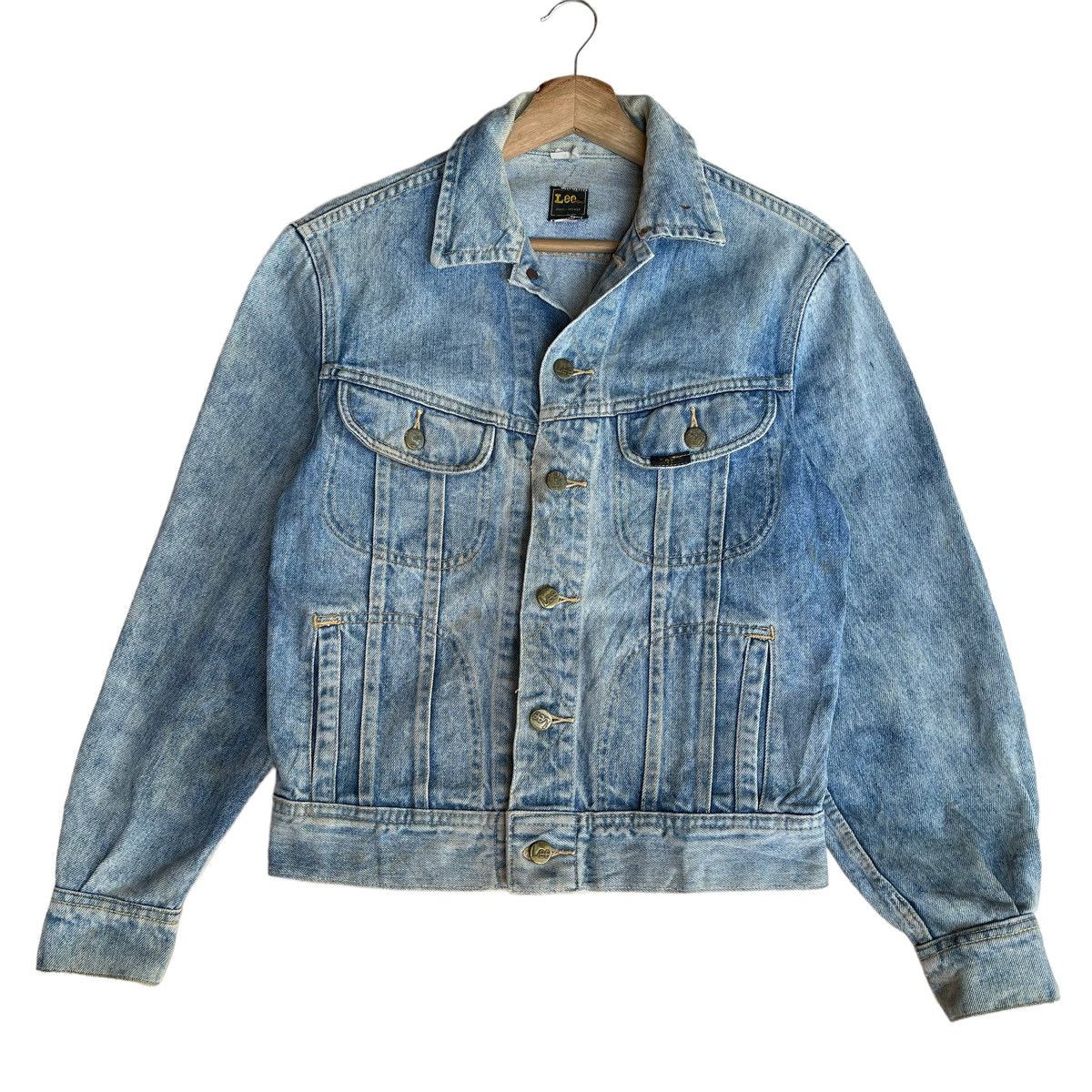 Lee Vintage Lee Trucker Jacket Denime Jacket Button Stone Wash