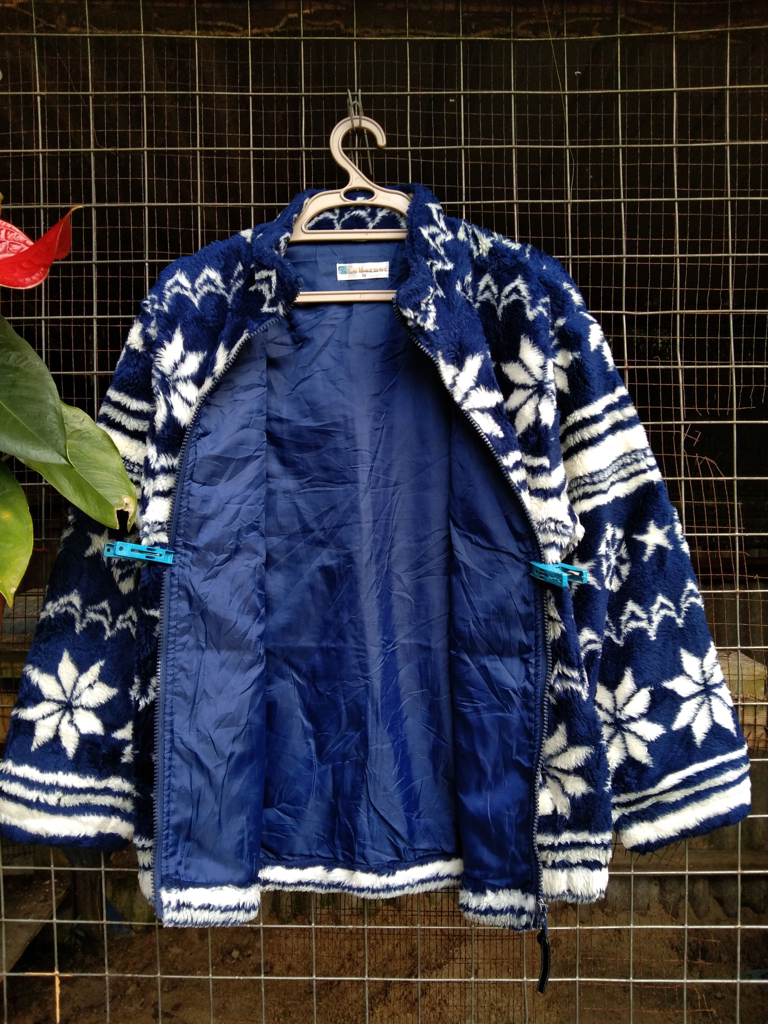 Japanese Brand LA HORNER WOMEN'S PRINTED FLEECE JACKET Size M / US 6-8 / IT 42-44 - 7 Thumbnail