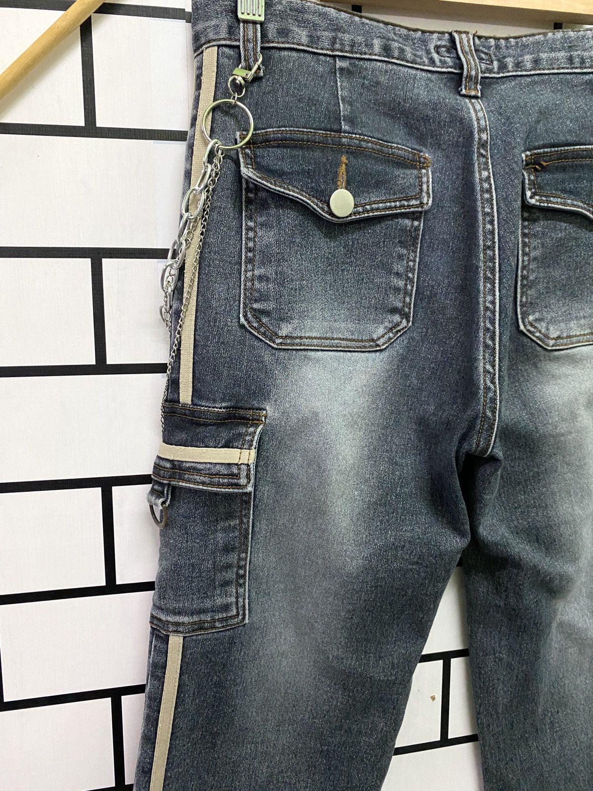 Japanese Brand × Vintage Cargo LA TOOKN Flared Bootcut Multi pocket Pant Size US 27 - 10 Thumbnail