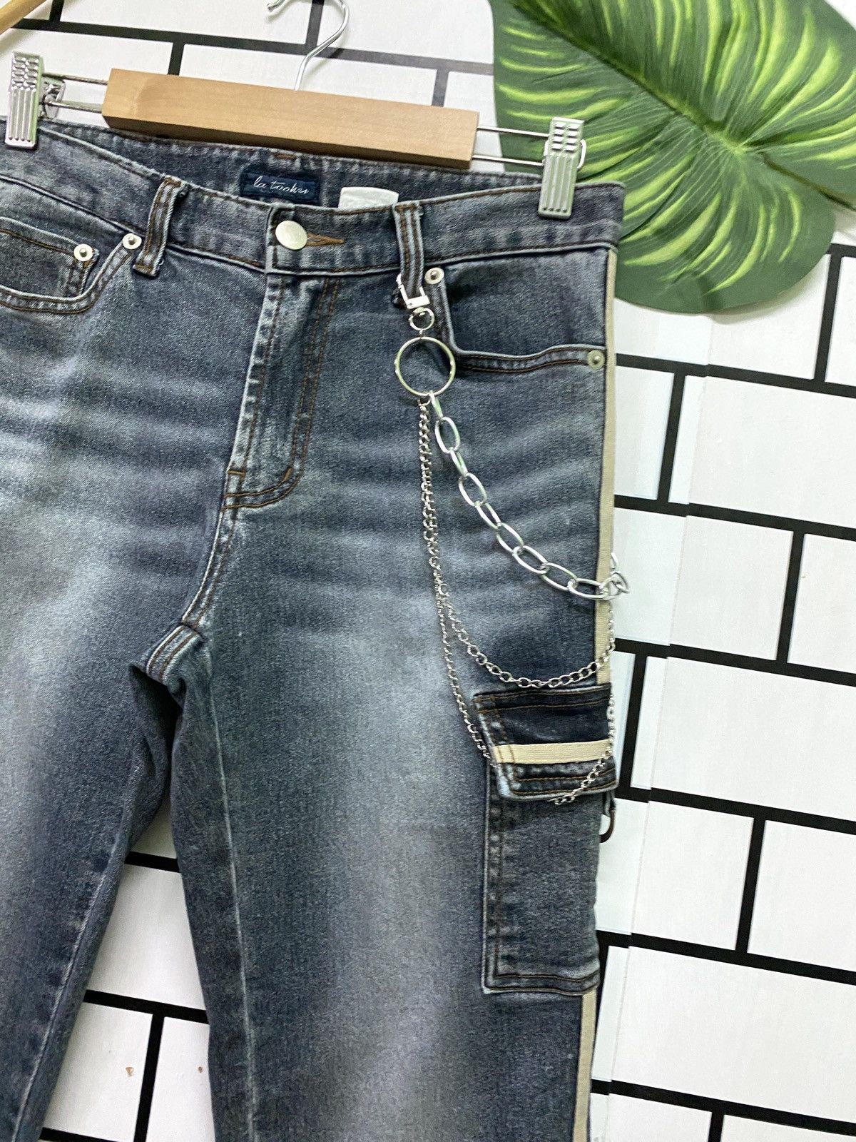 Japanese Brand × Vintage Cargo LA TOOKN Flared Bootcut Multi pocket Pant Size US 27 - 6 Thumbnail