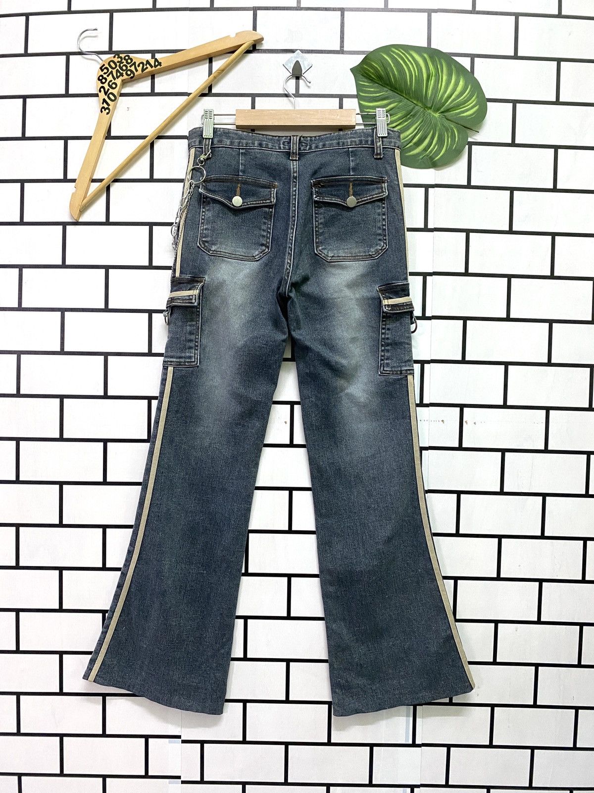 Japanese Brand × Vintage Cargo LA TOOKN Flared Bootcut Multi pocket Pant Size US 27 - 2 Thumbnail