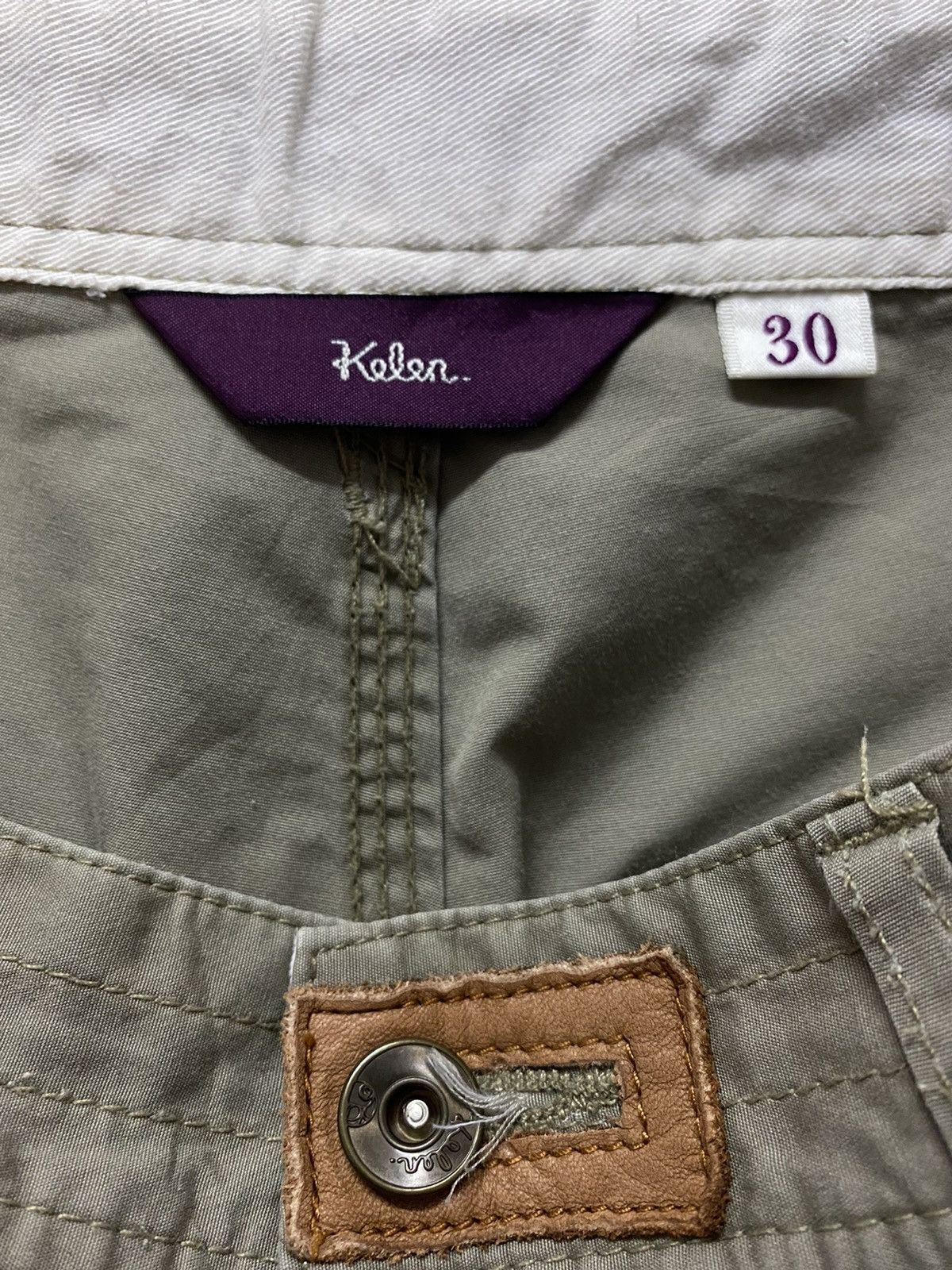 Designer × Japanese Brand Japan Brand Kolon Cargo Leather Trim Multi pocket Pants Size US 30 / EU 46 - 13 Thumbnail