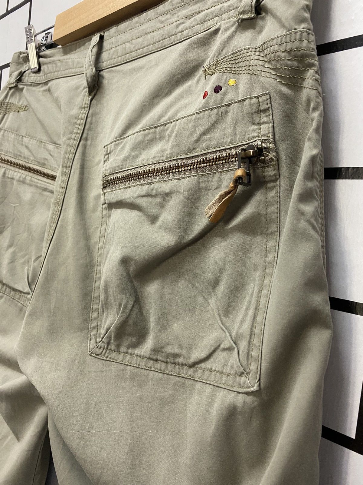 Designer × Japanese Brand Japan Brand Kolon Cargo Leather Trim Multi pocket Pants Size US 30 / EU 46 - 12 Thumbnail