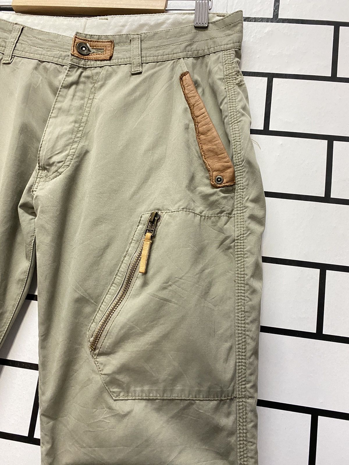 Designer × Japanese Brand Japan Brand Kolon Cargo Leather Trim Multi pocket Pants Size US 30 / EU 46 - 5 Thumbnail