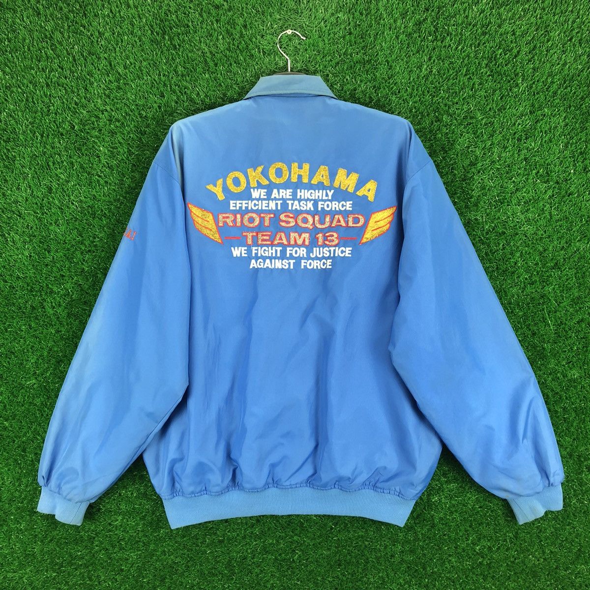 Japanese Brand Vintage Yokohama Riot Squad Team 13 Embroidery Bomber Jacket Size US L / EU 52-54 / 3 - 1 Thumbnail