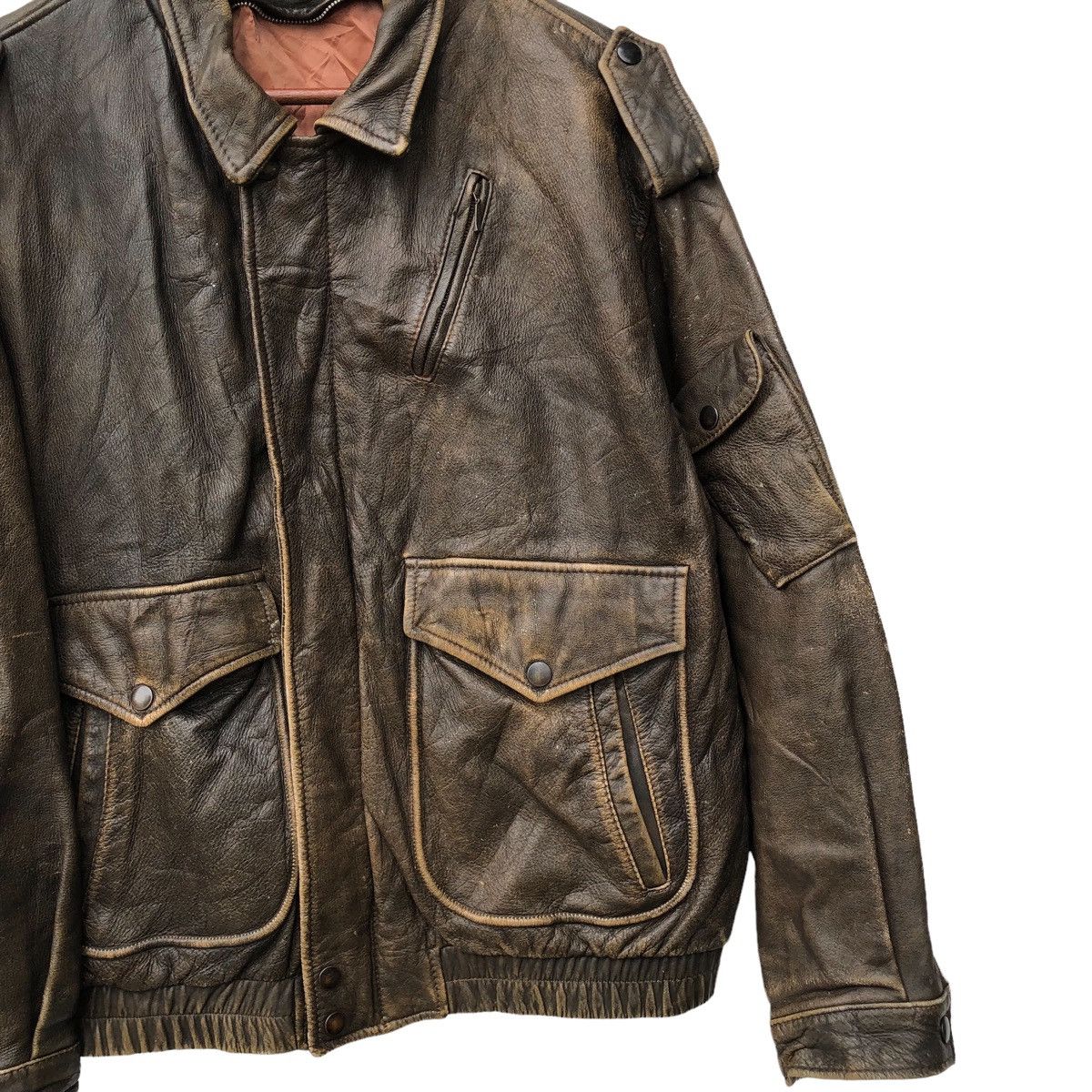 Genuine Leather VERY RARE VINTAGE JAPANESE BRAND GENUINE LEATHER JACKET Size US L / EU 52-54 / 3 - 4 Thumbnail