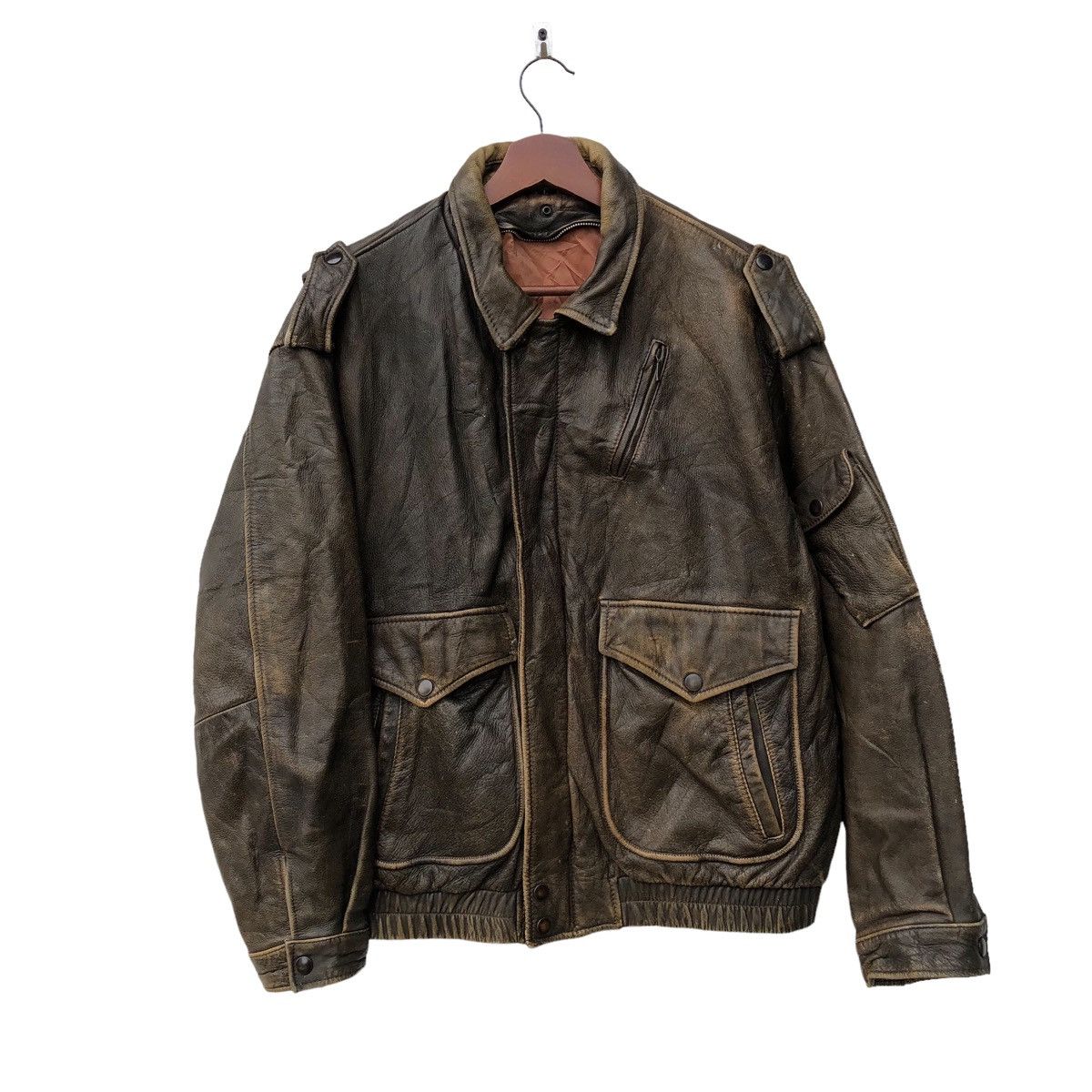 Genuine Leather VERY RARE VINTAGE JAPANESE BRAND GENUINE LEATHER JACKET Size US L / EU 52-54 / 3 - 1 Thumbnail
