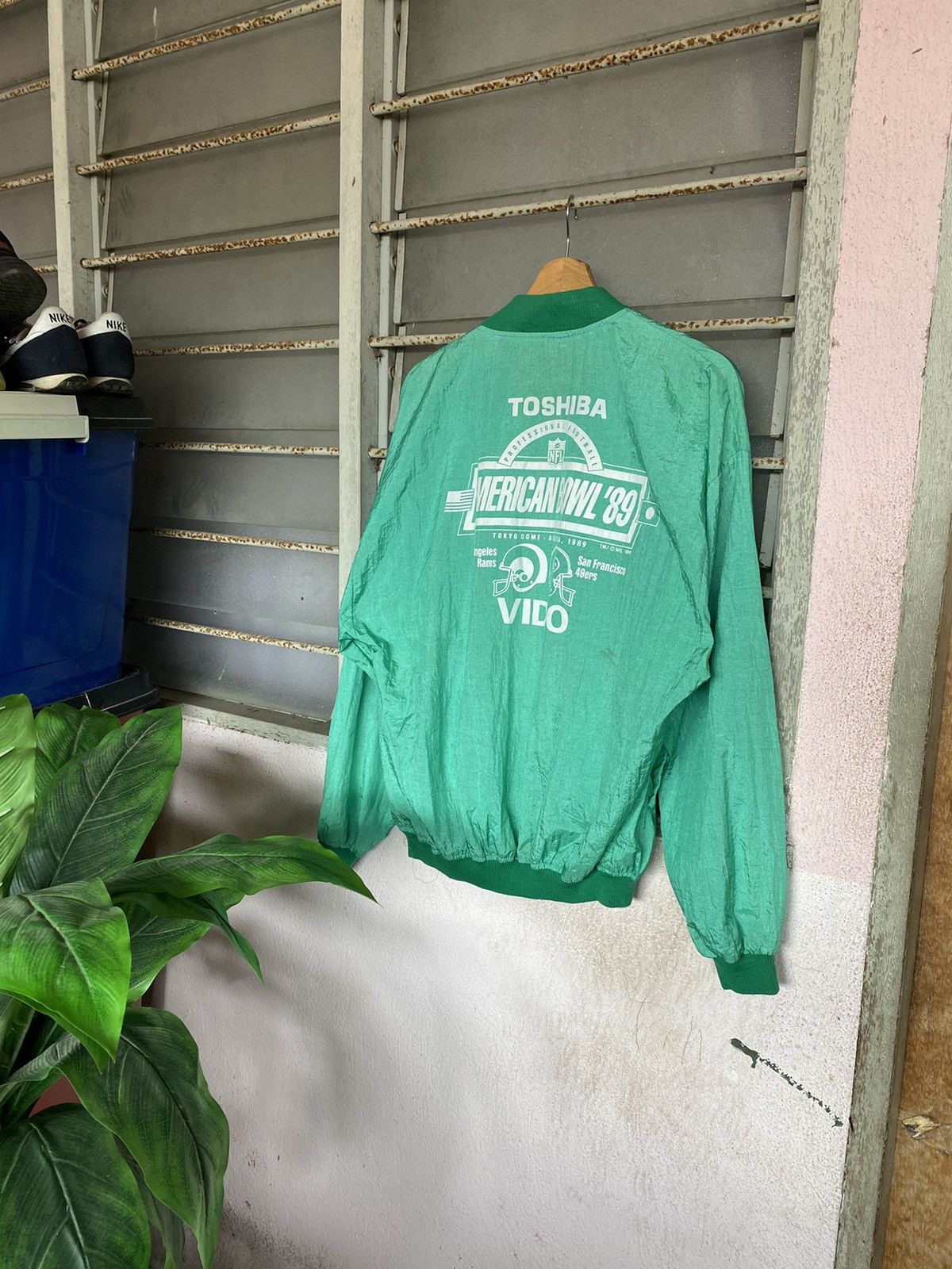NFL × Vintage ⚡️Rare⚡️ Toshiba American Bawl '89 in japan jacket Size US L / EU 52-54 / 3 - 3 Thumbnail