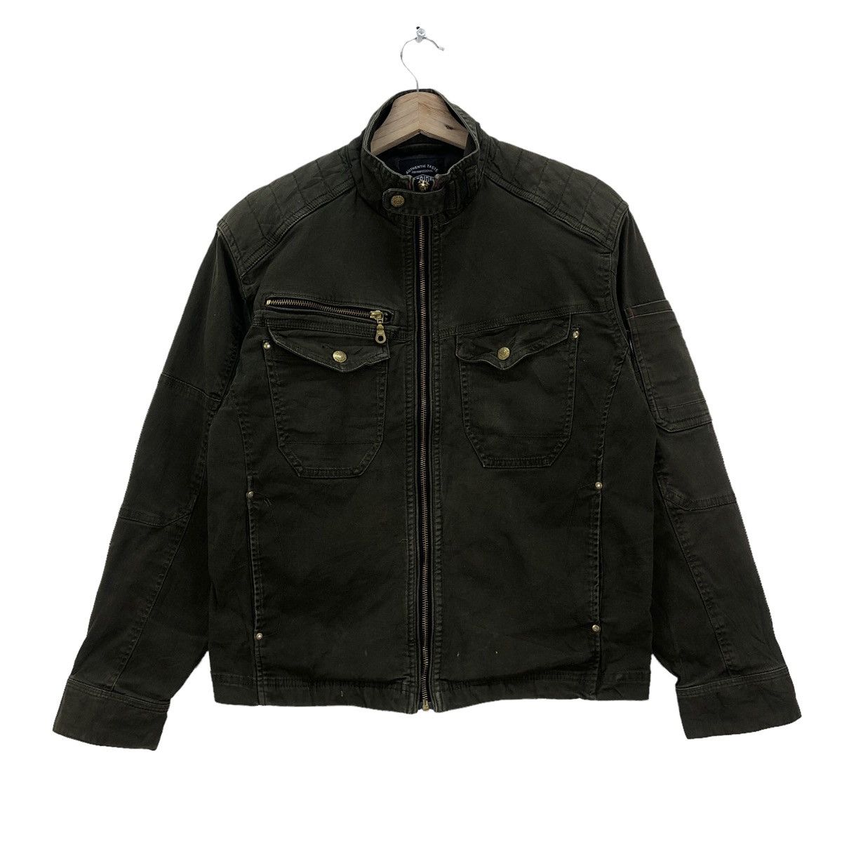 image of Beauty Beast x Workers Geride Workwear Fashion Sreetwear Style in Army Green (Size Medium)
