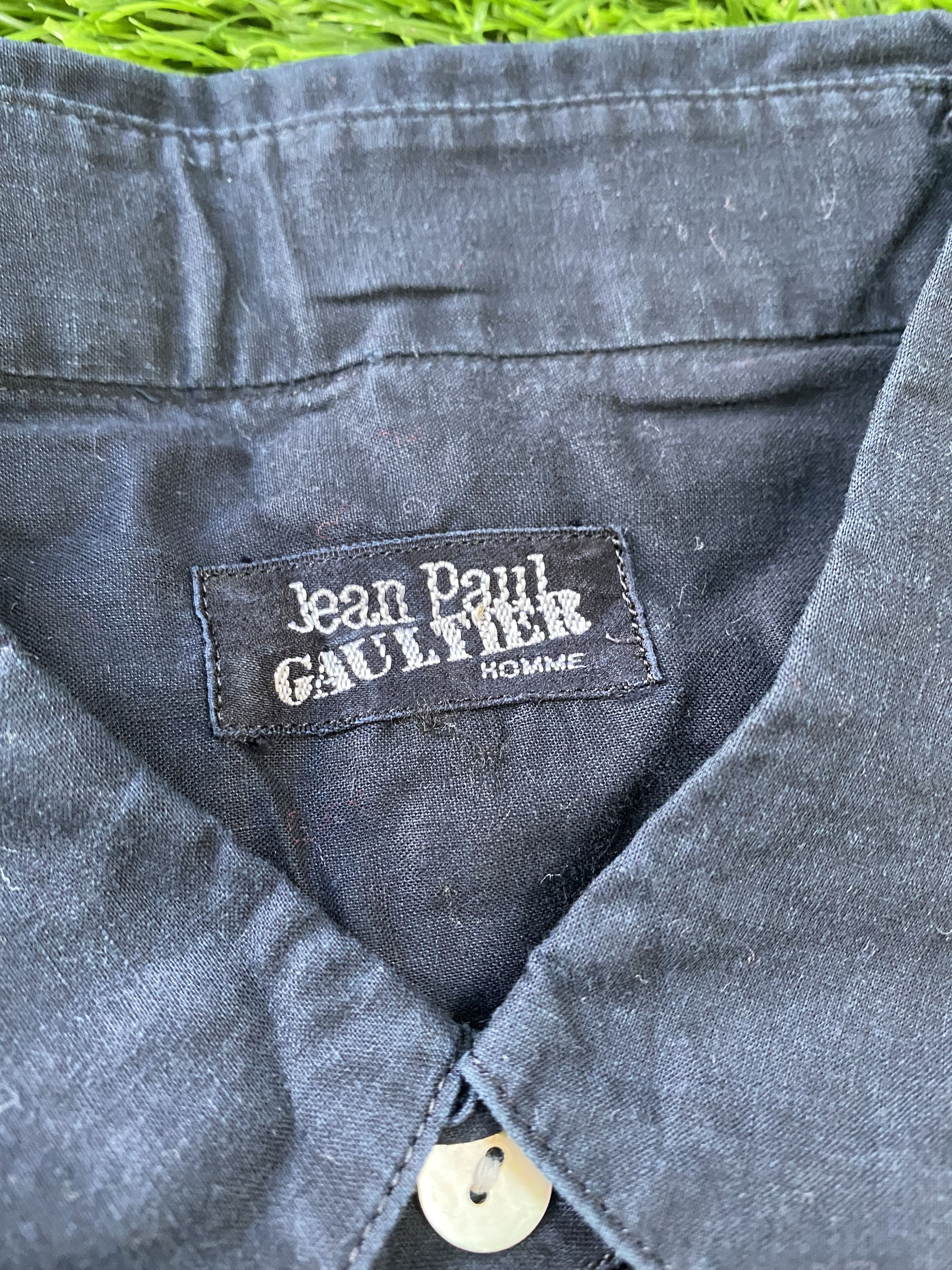 Jean Paul Gaultier × Vintage Vintage Jean Paul Gaultier Motif Patchwork Longsleeve Shirt Size US M / EU 48-50 / 2 - 3 Thumbnail