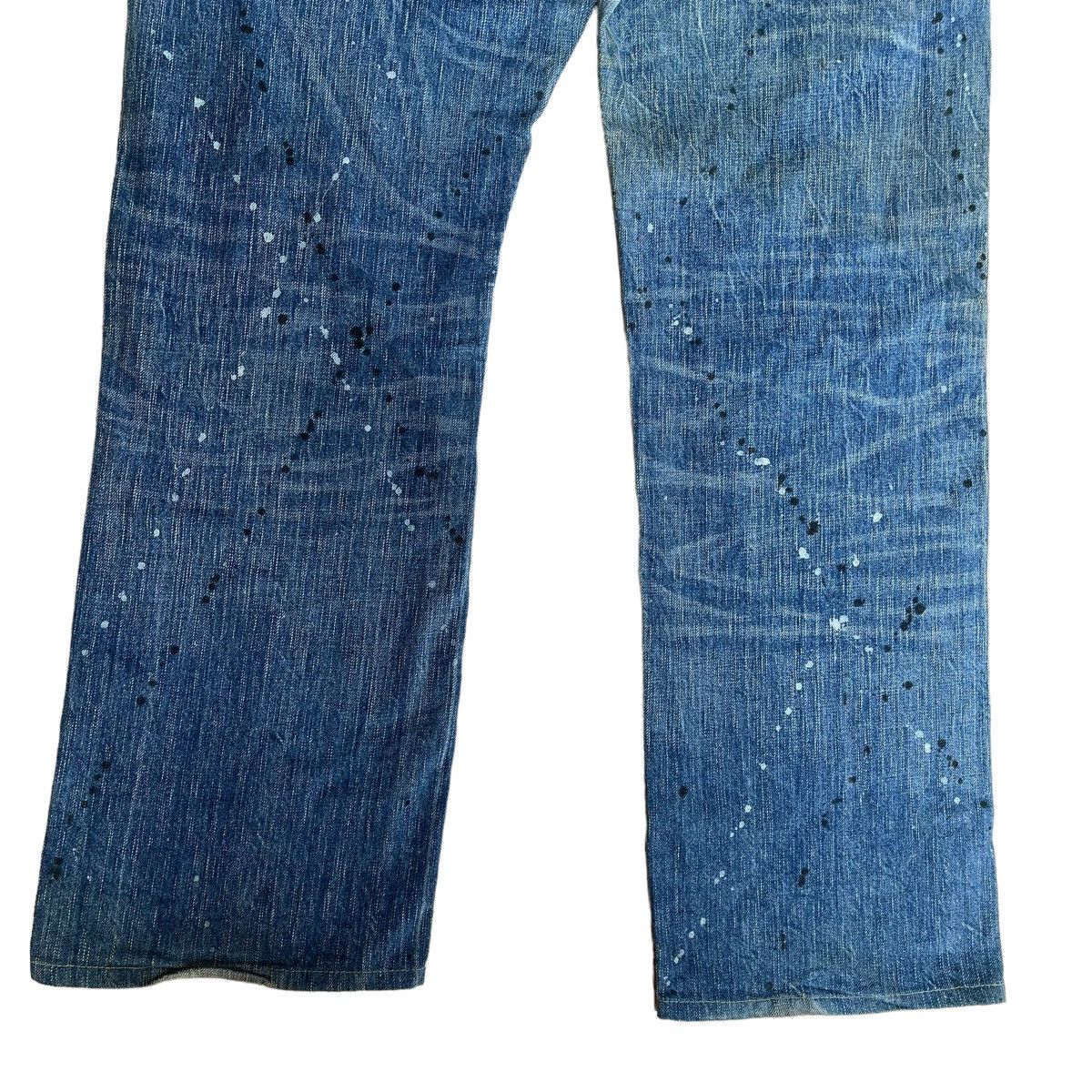 Edwin Vintage Edwin Blue Trip Distressed Flare Jeans Size US 34 / EU 50 - 12 Thumbnail