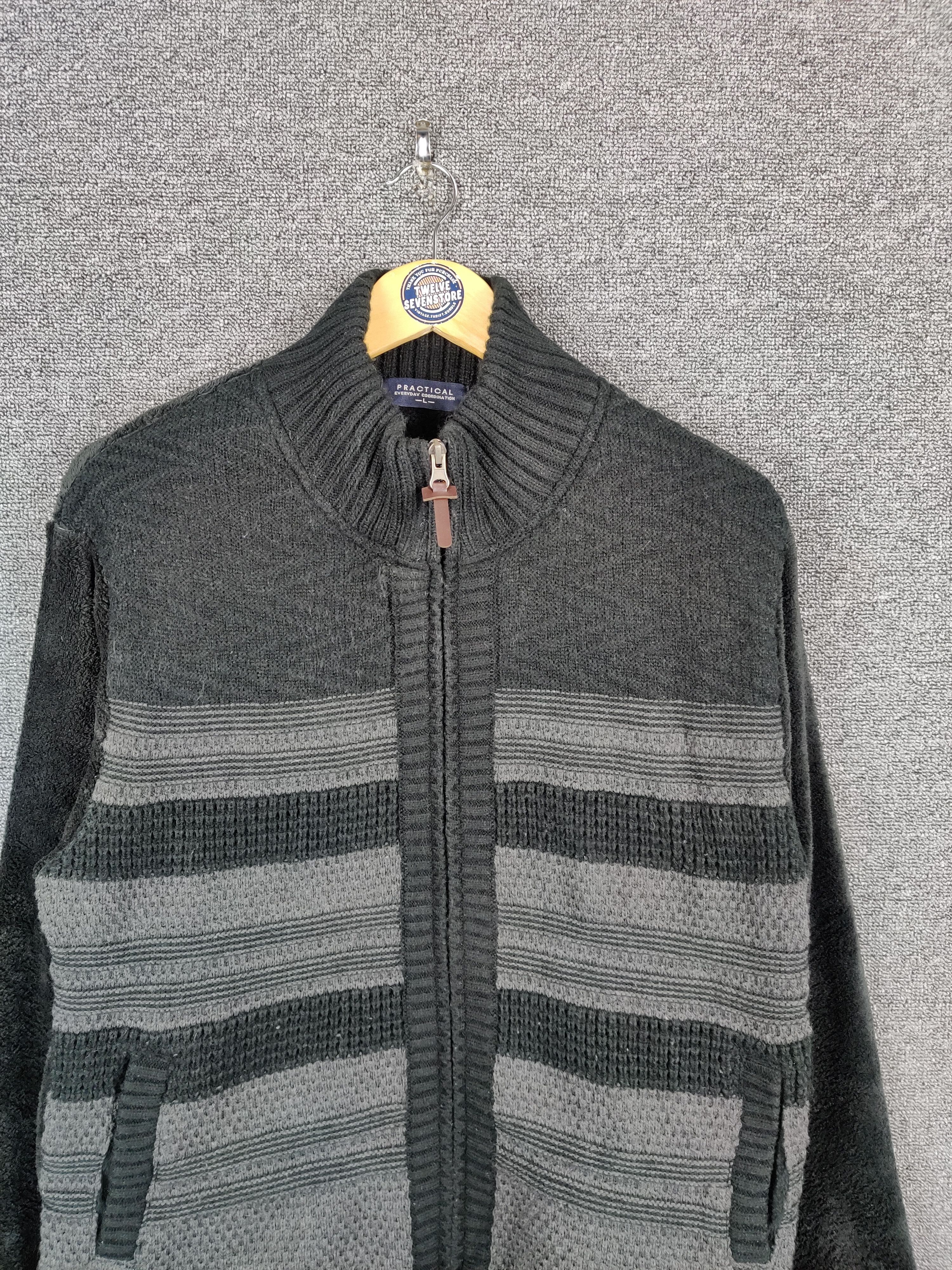 Japanese Brand Vintage Japanese Brand Practical Zipper Knit Sweater Size US L / EU 52-54 / 3 - 4 Thumbnail