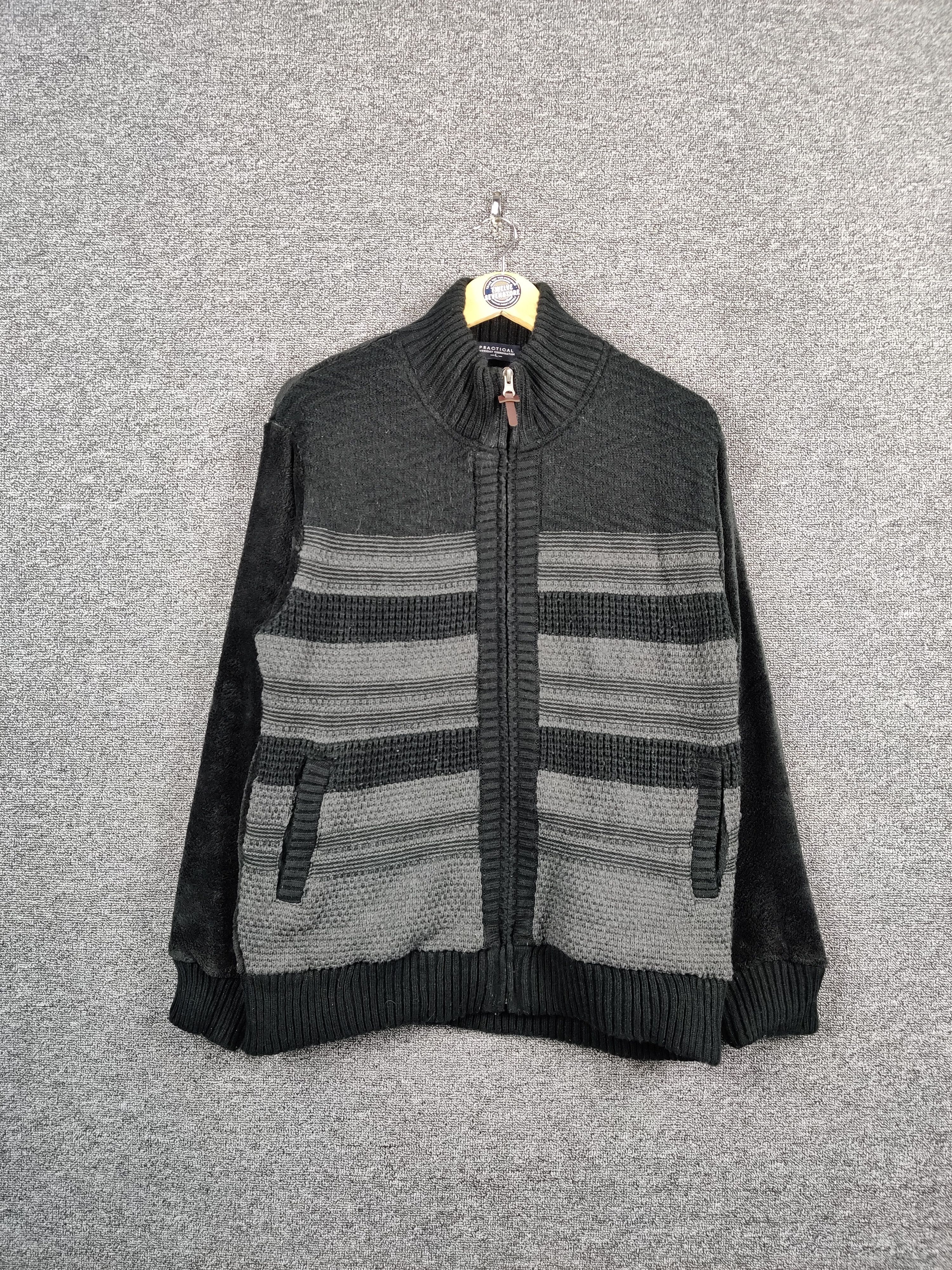 Japanese Brand Vintage Japanese Brand Practical Zipper Knit Sweater Size US L / EU 52-54 / 3 - 1 Thumbnail