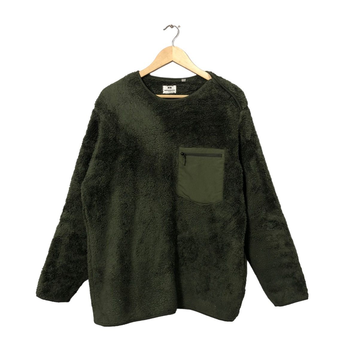 Image of Vintage Engineered Garments X Uniqlo Fleece Sweater in Green, Men's (Size XL)