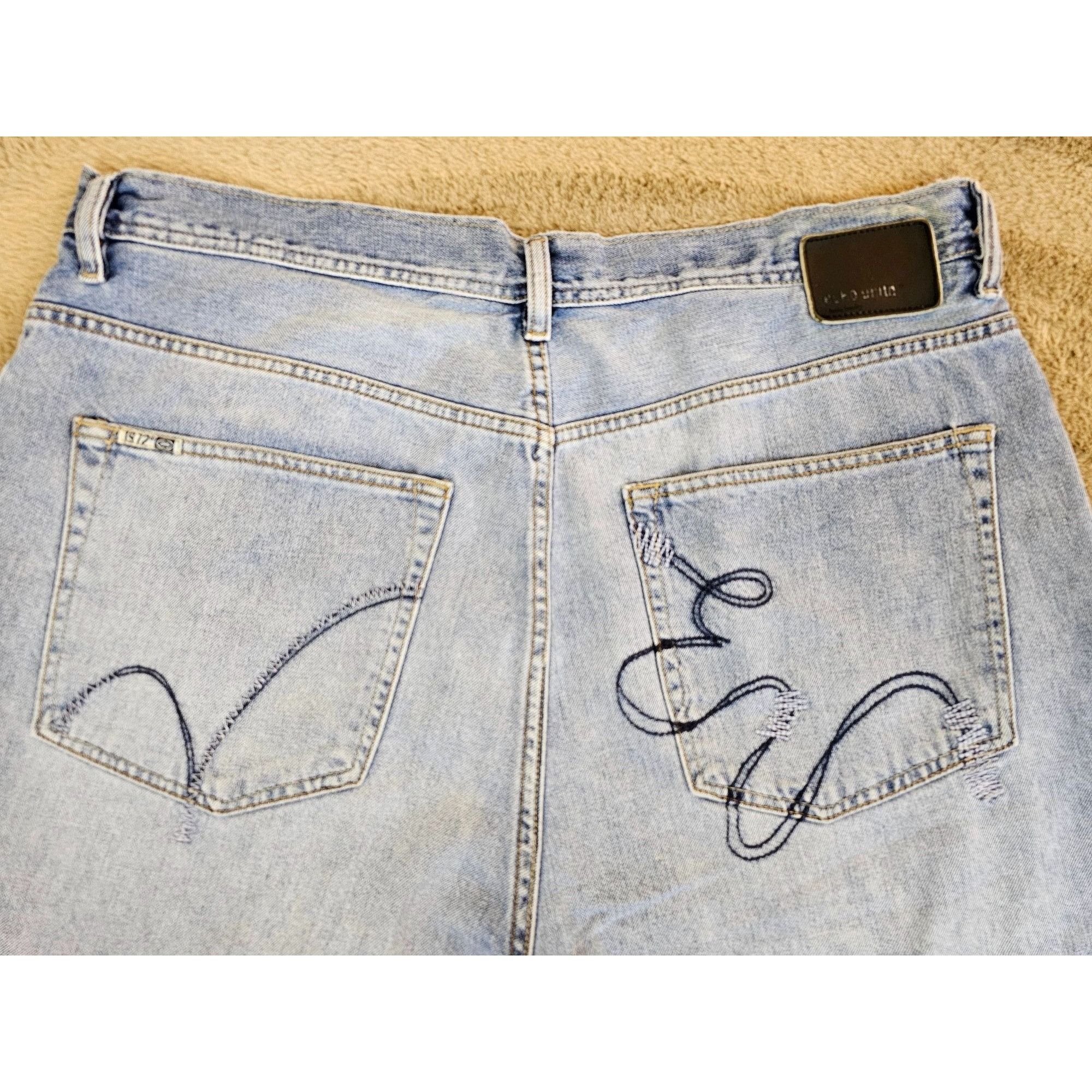 Ecko Unltd. × JNCO Ecko Unltd Light/Medium Wash Denim Baggy-Fit Shorts Y2K Size US 38 / EU 54 - 2 Thumbnail