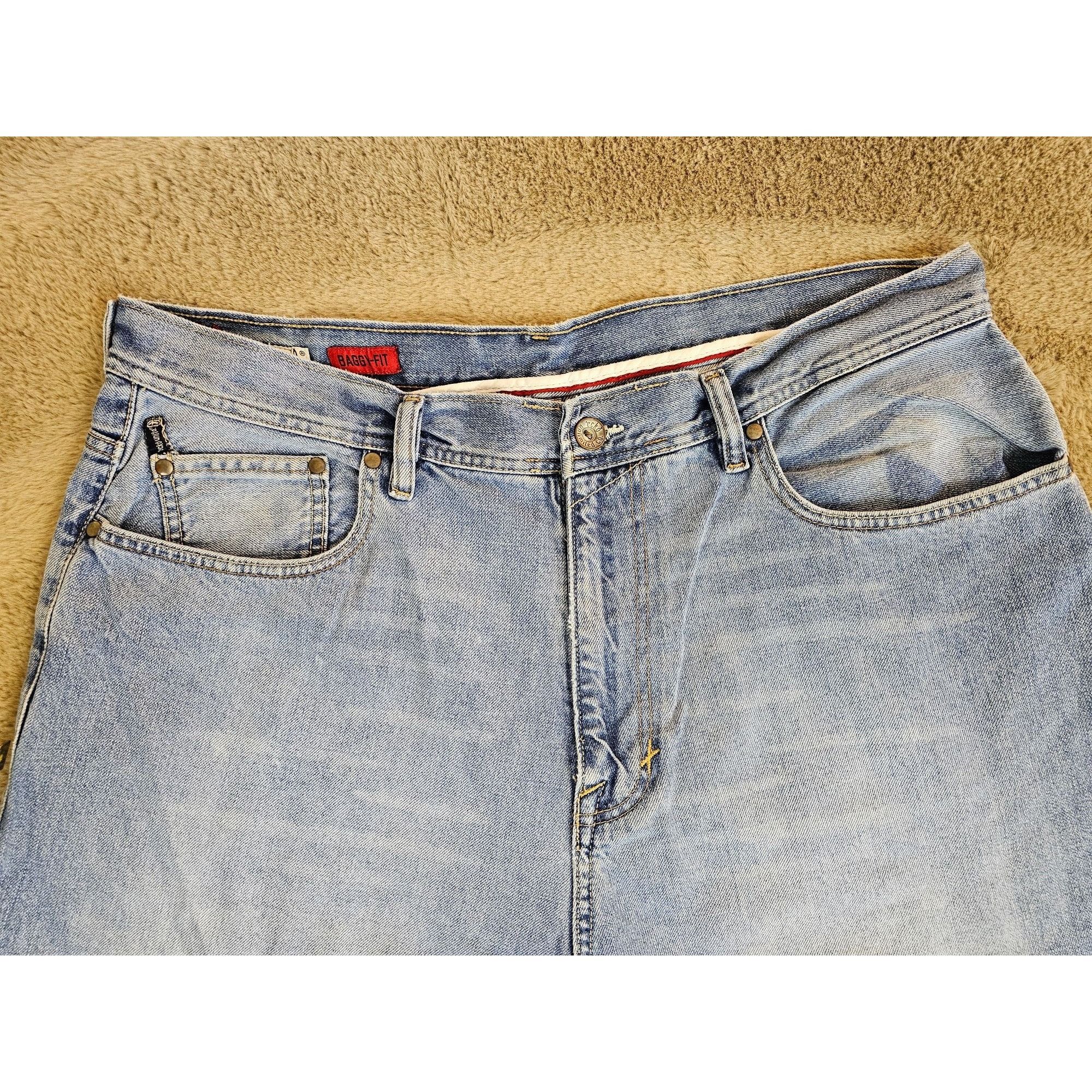 Ecko Unltd. × JNCO Ecko Unltd Light/Medium Wash Denim Baggy-Fit Shorts Y2K Size US 38 / EU 54 - 4 Thumbnail