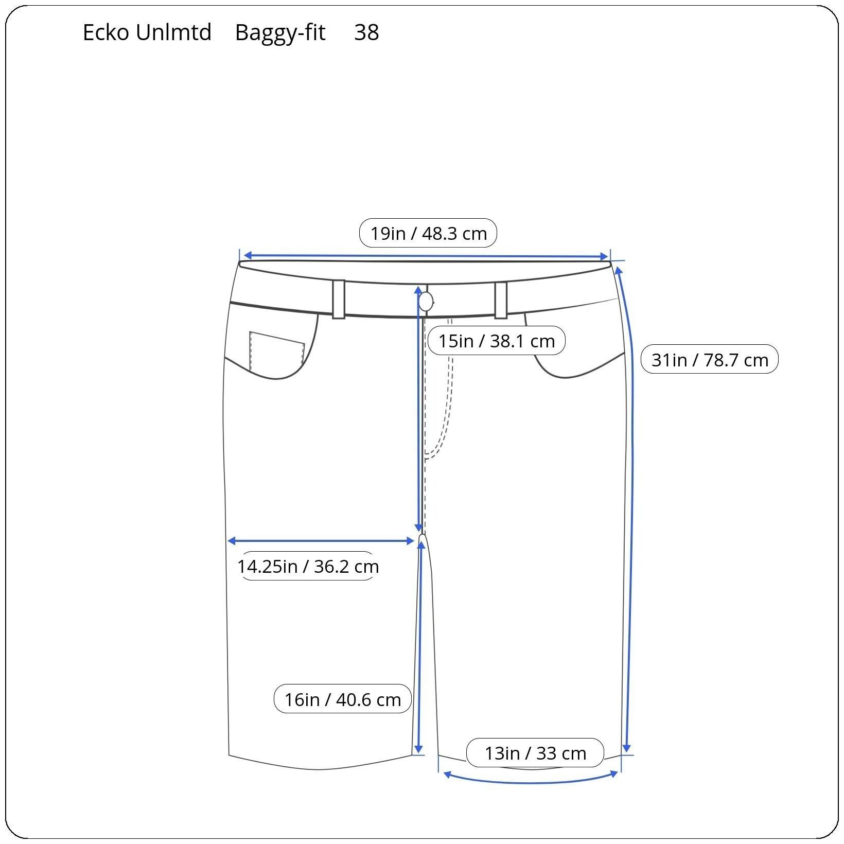 Ecko Unltd. × JNCO Ecko Unltd Light/Medium Wash Denim Baggy-Fit Shorts Y2K Size US 38 / EU 54 - 8 Thumbnail