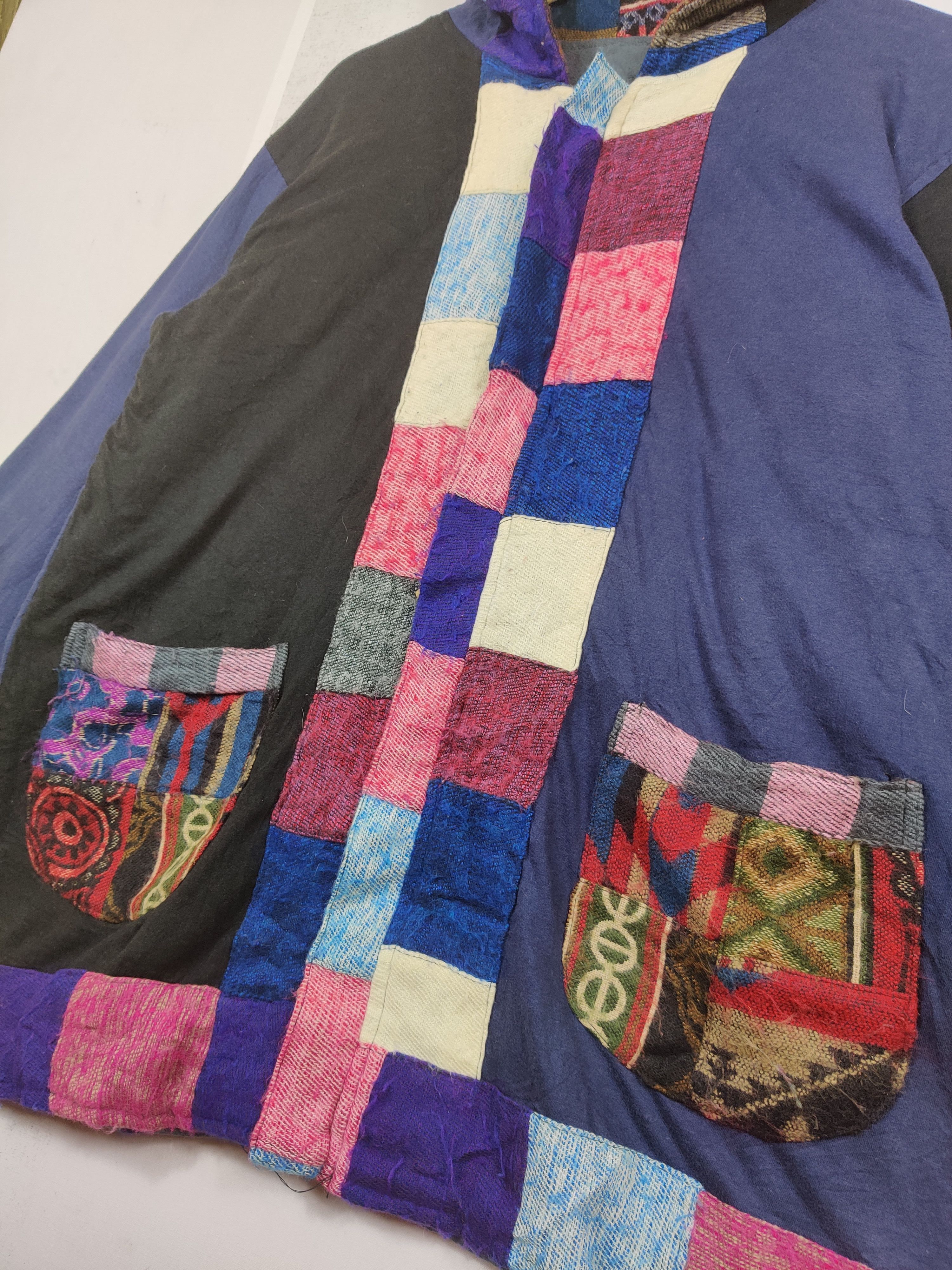 Japanese Brand Vintage Patchwork Zip Up Hooded Navajo Size US L / EU 52-54 / 3 - 4 Thumbnail