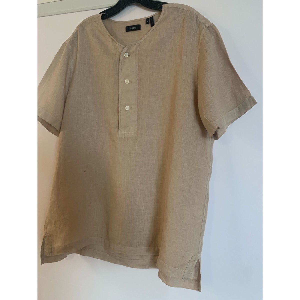 Theory THEORY HENLEY KHAKI LINEN JERSEY Size US M / EU 48-50 / 2 - 2 Thumbnail