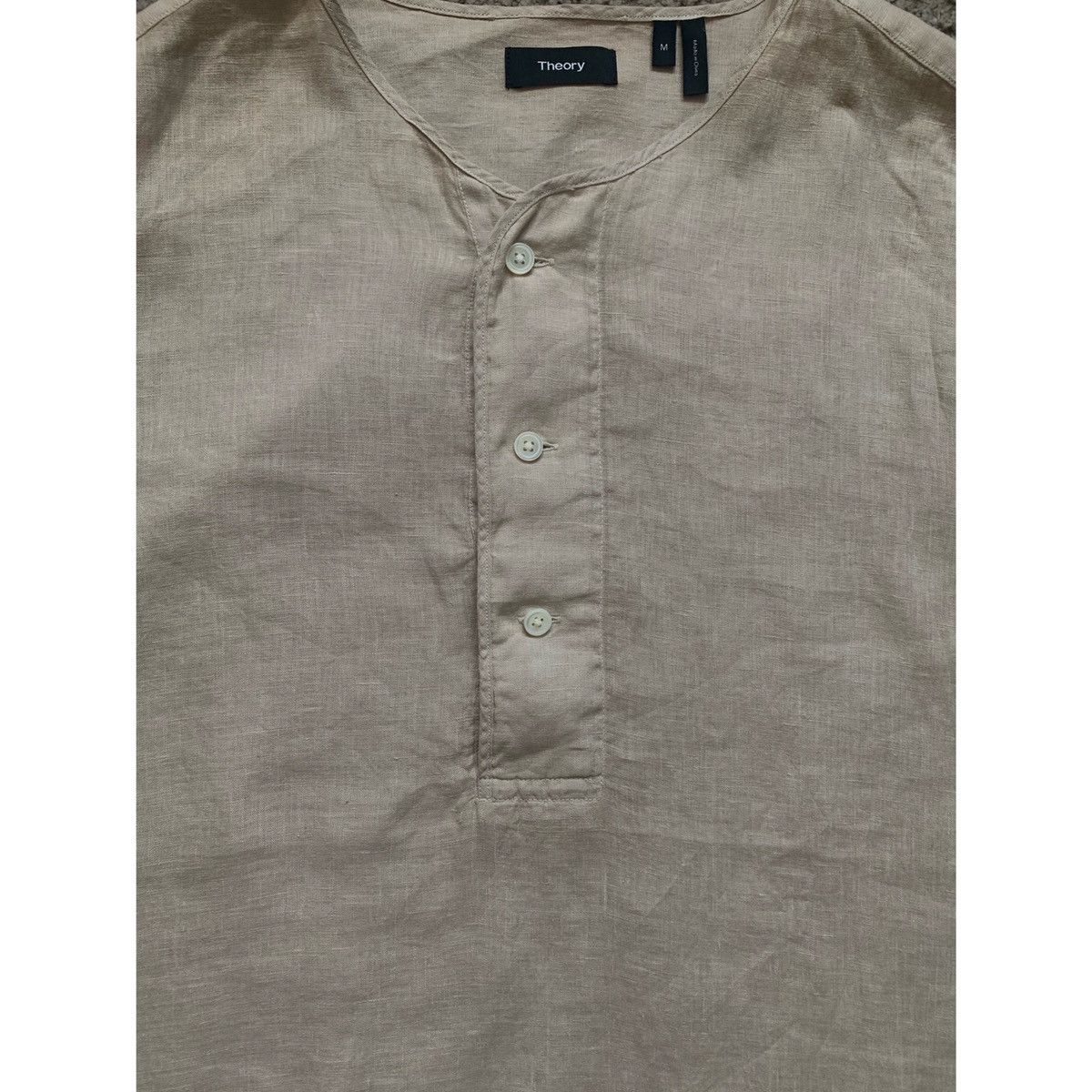 Theory THEORY HENLEY KHAKI LINEN JERSEY Size US M / EU 48-50 / 2 - 10 Thumbnail