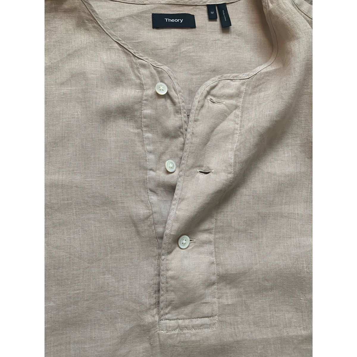 Theory THEORY HENLEY KHAKI LINEN JERSEY Size US M / EU 48-50 / 2 - 13 Thumbnail