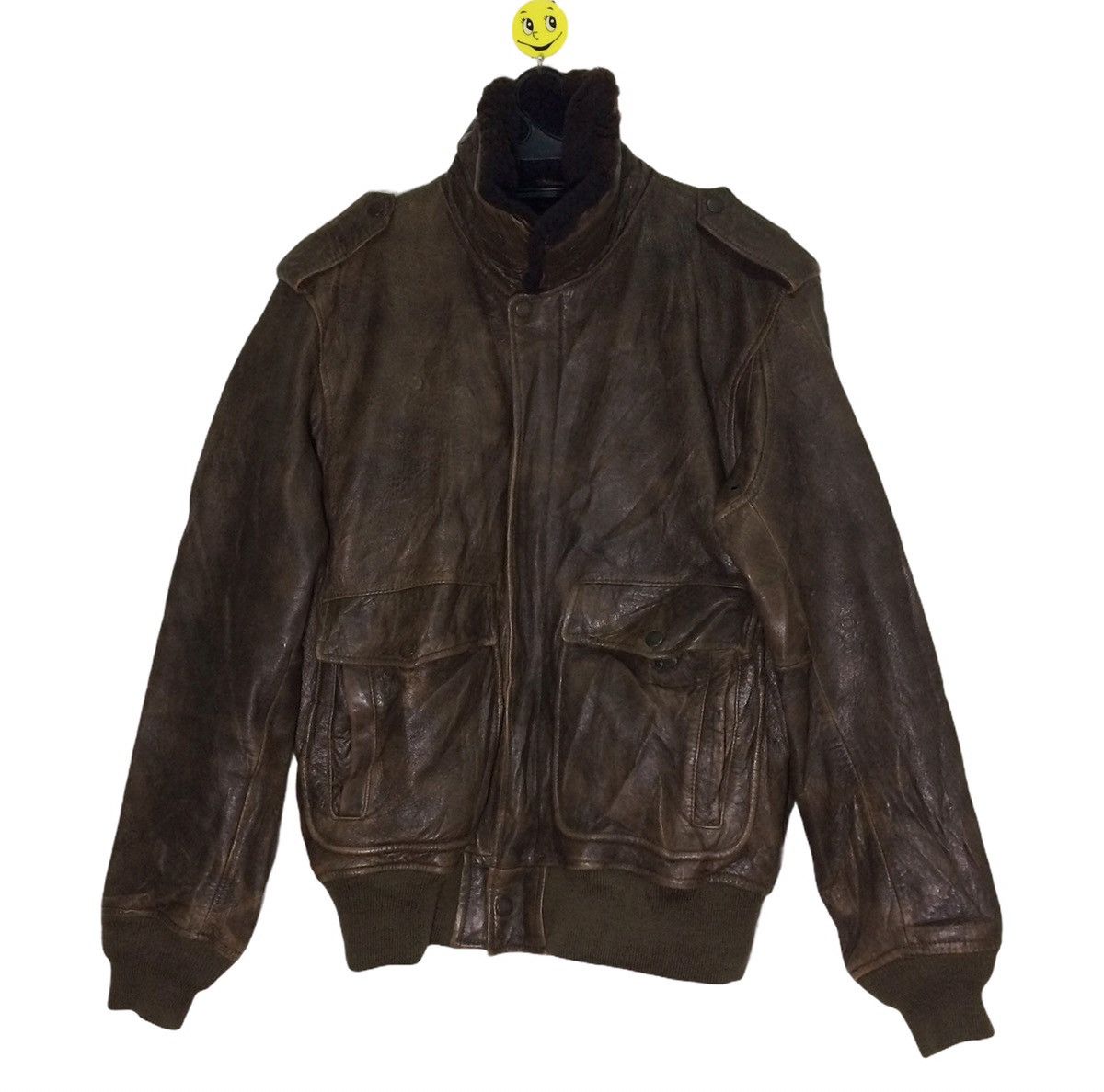 Vintage 70s HARLEY DAVIDSON Motorcycle Leather Bomber Siz40