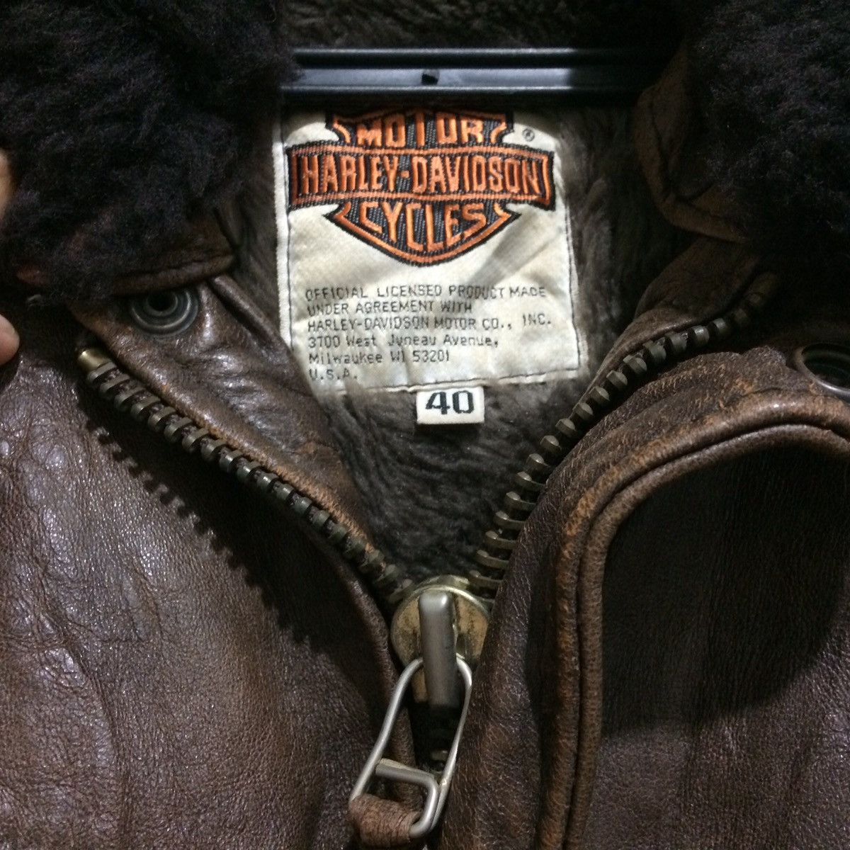 Genuine Leather Vintage 70s HARLEY DAVIDSON Motorcycle Leather Bomber Siz40 Size US L / EU 52-54 / 3 - 5 Thumbnail