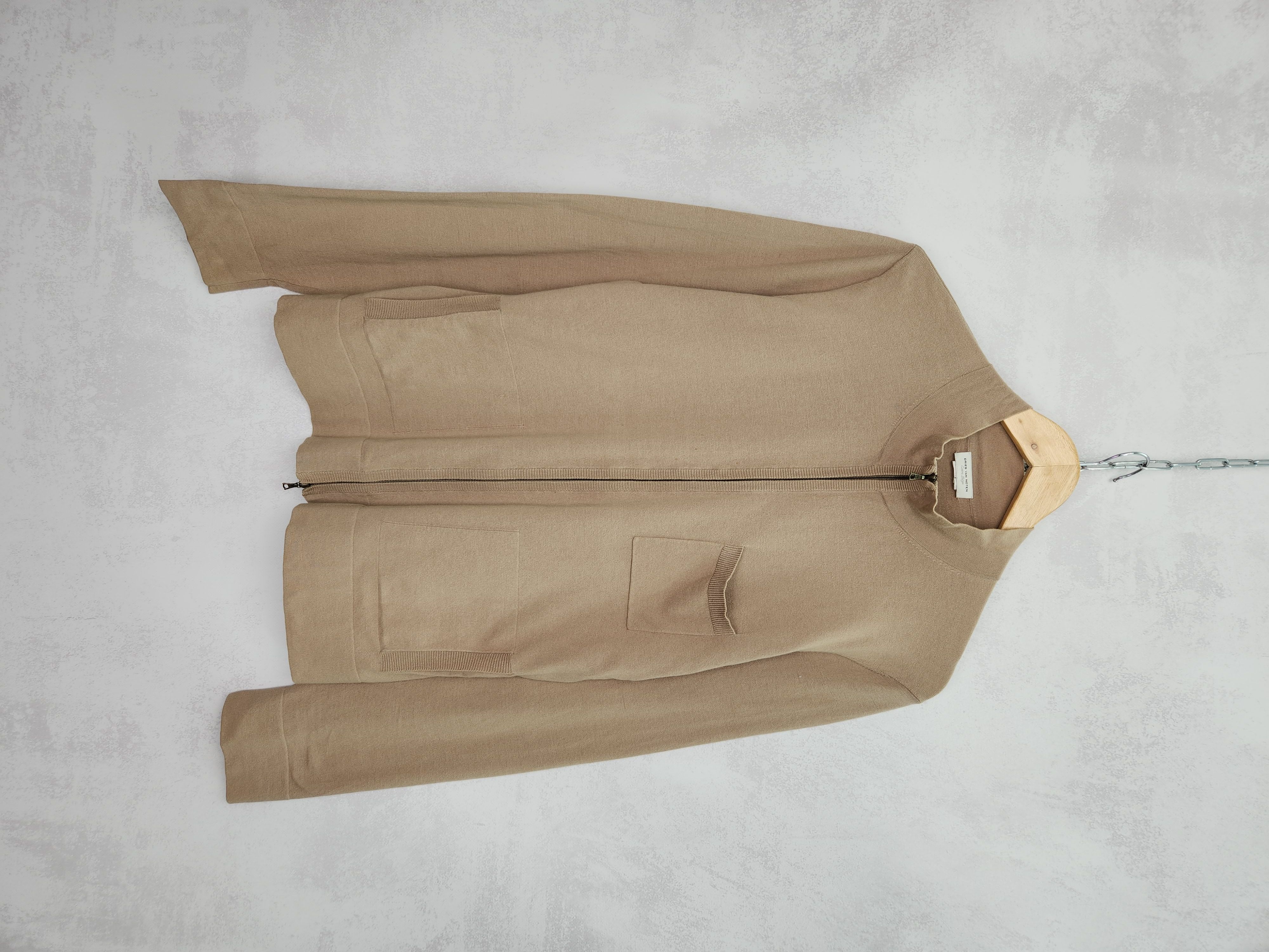 image of Dries Van Noten Zip Sweater Women in Brown (Size Large)
