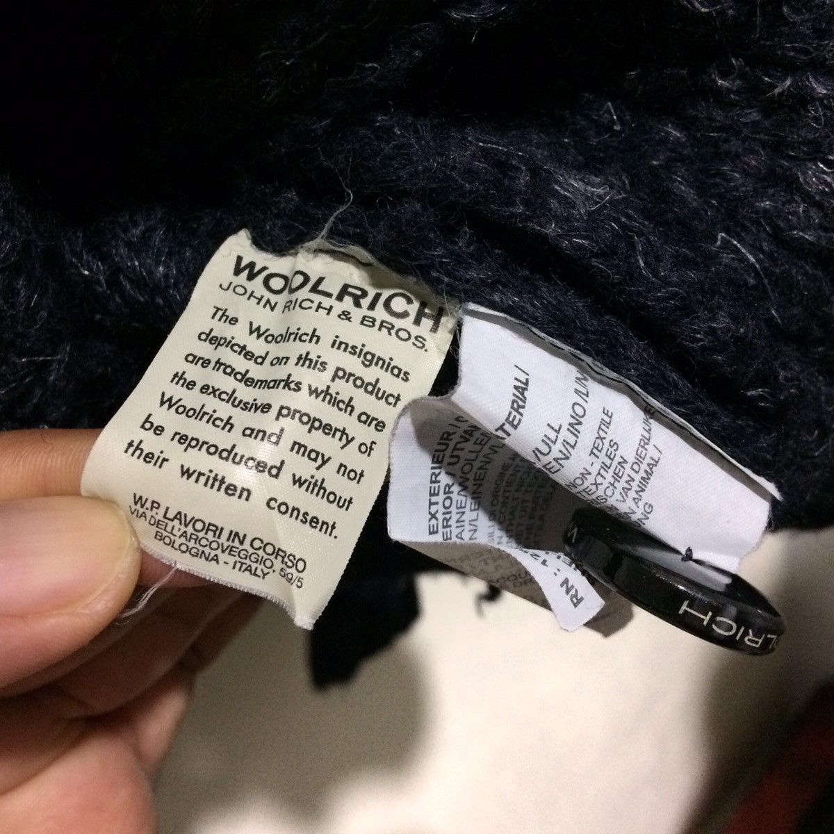 Vintage 80's Woolrich Wool Fleece Jumper Winter Jacket made italy Size US L / EU 52-54 / 3 - 10 Thumbnail