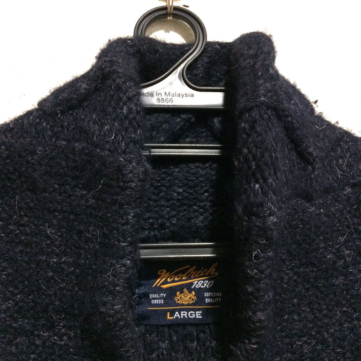 Vintage 80's Woolrich Wool Fleece Jumper Winter Jacket made italy Size US L / EU 52-54 / 3 - 4 Thumbnail