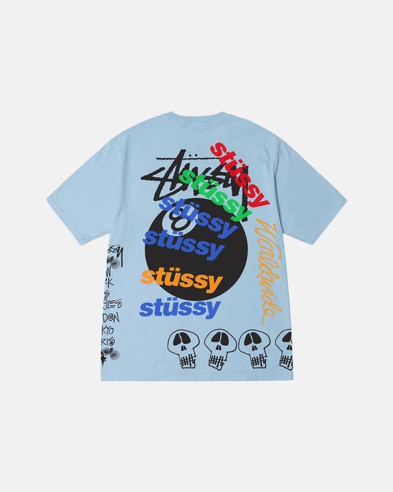 Stussy Stussy Test Strike Pigment Dyed Tee Sky Blue Large | Grailed