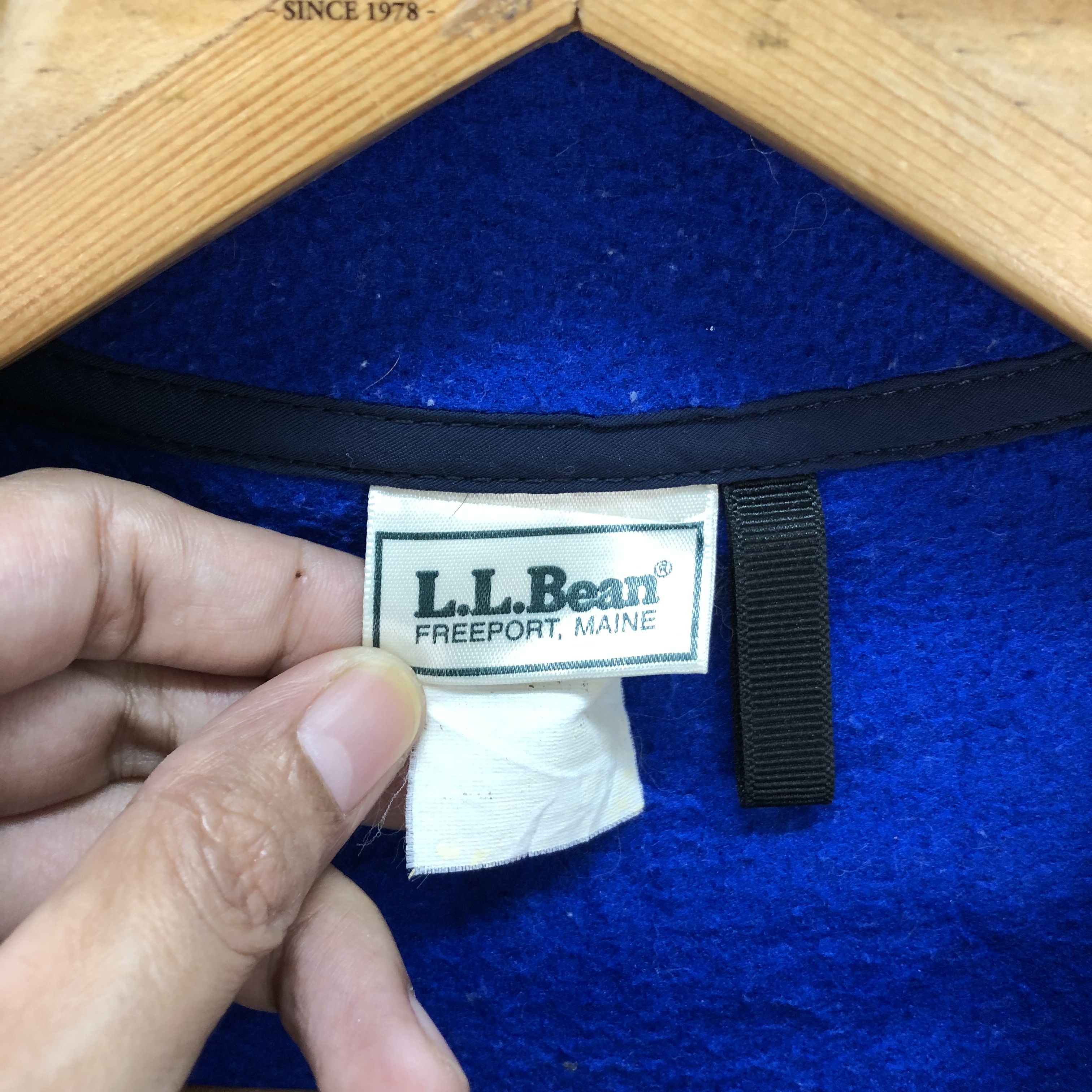 L.L. Bean Vintage L.L. Bean Deep Pile Blue Fleece Jacket #5435-190 Size US S / EU 44-46 / 1 - 7 Thumbnail