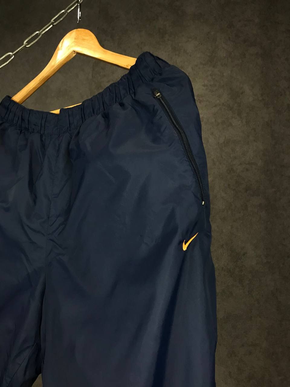 Nike × Vintage Nike swoosh streetwear vintage nylon sweatpants Size US 36 / EU 52 - 2 Thumbnail