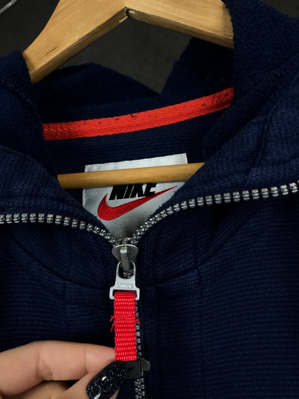 Vintage Nike swoosh streetwear vintage zip hoodie Size US M / EU 48-50 / 2 - 3 Thumbnail