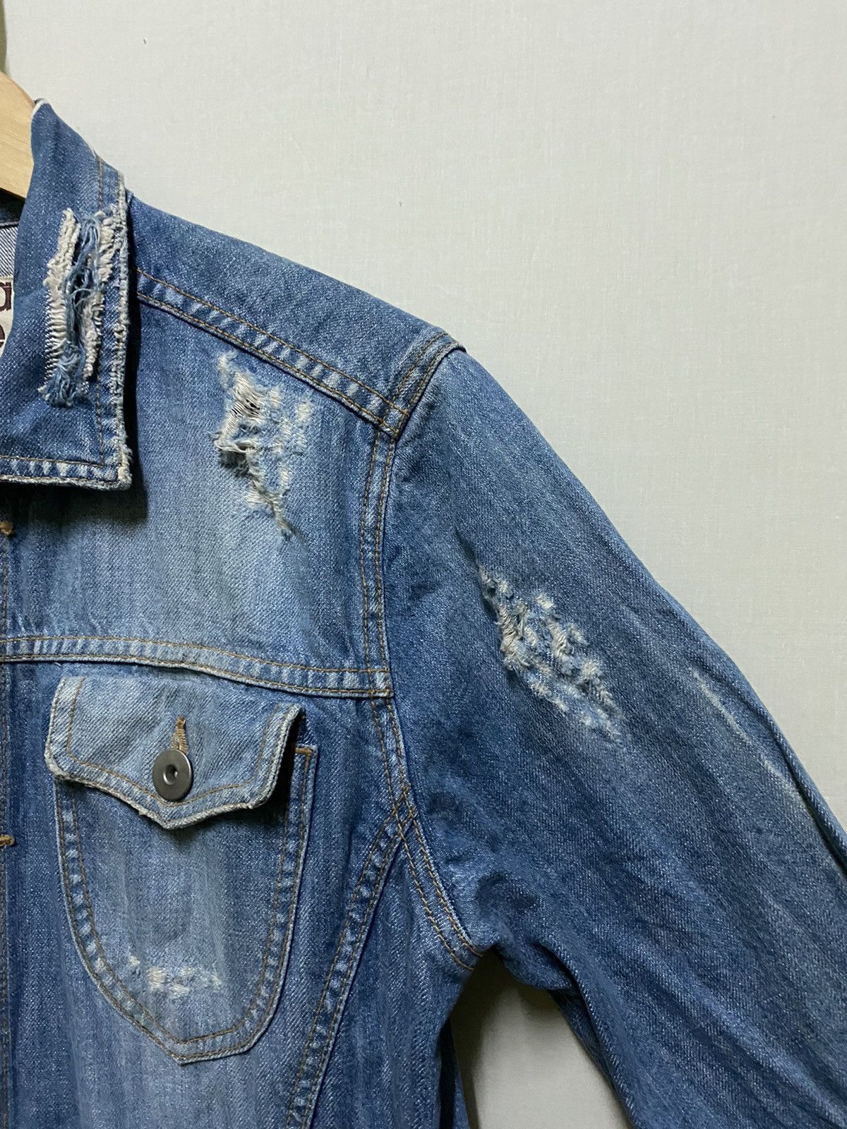 Japanese Brand Heritage Stone Trucker Thrashed Jacket Distressed Size US L / EU 52-54 / 3 - 5 Thumbnail
