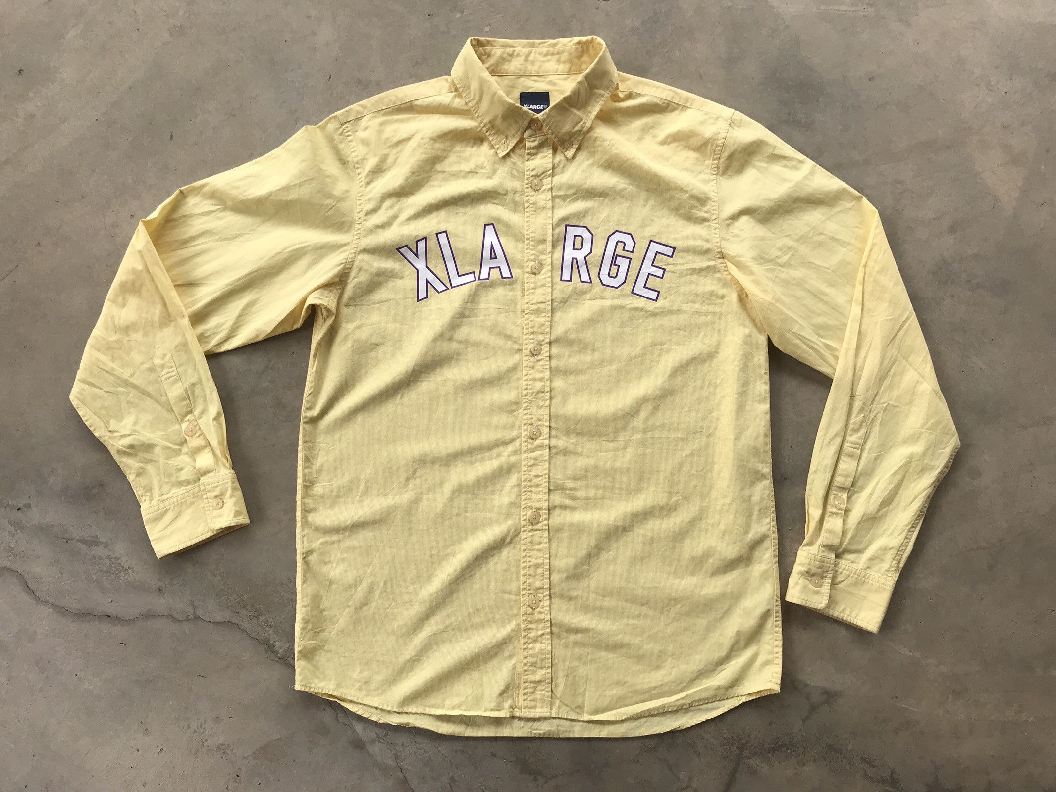 image of Xlarge Shirt Long Sleeve in Yellow, Men's