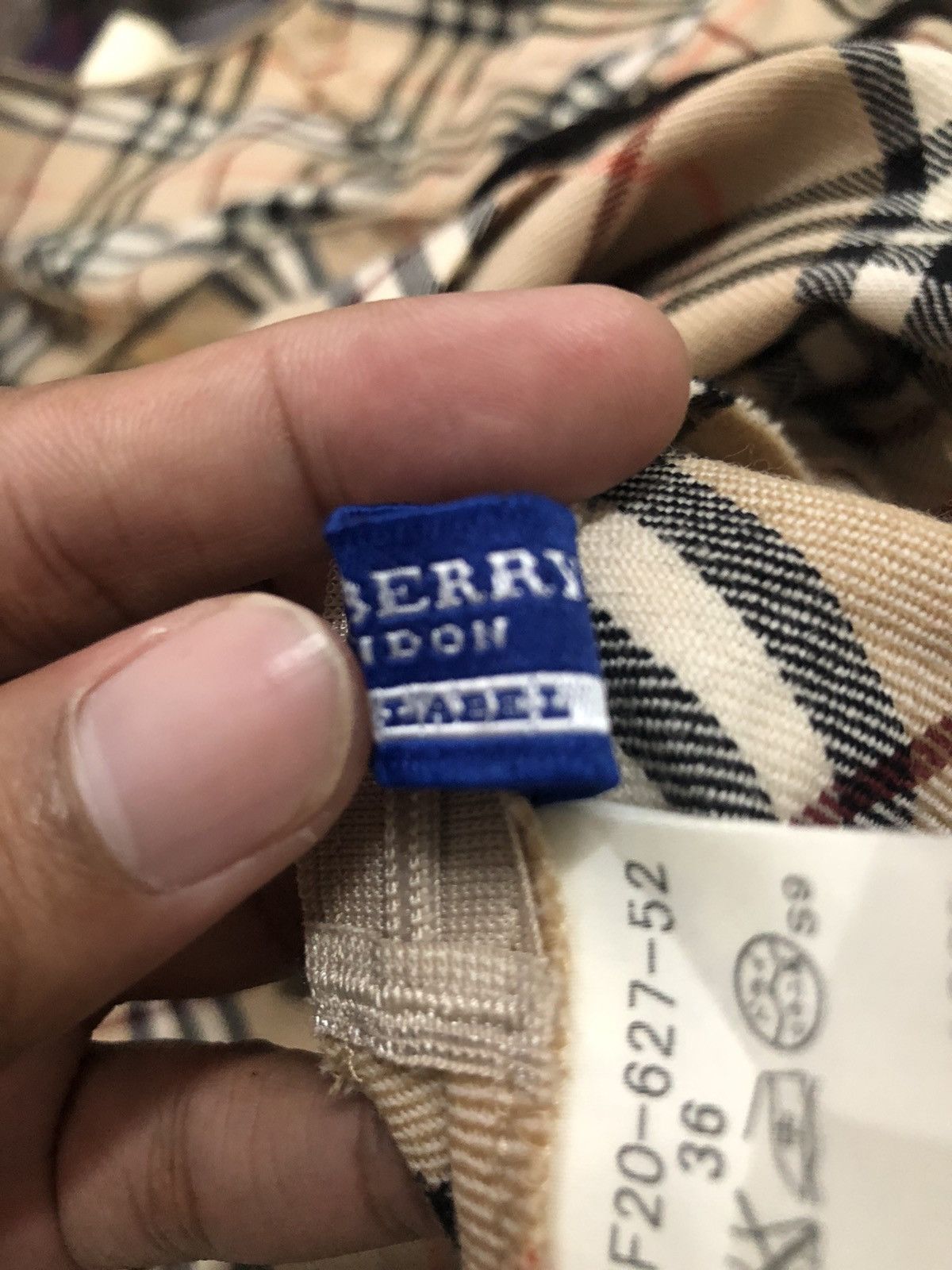 Burberry Vintage Burberry London Blue Rebel Nova Check Dress Size US XXS / EU 40 - 7 Thumbnail