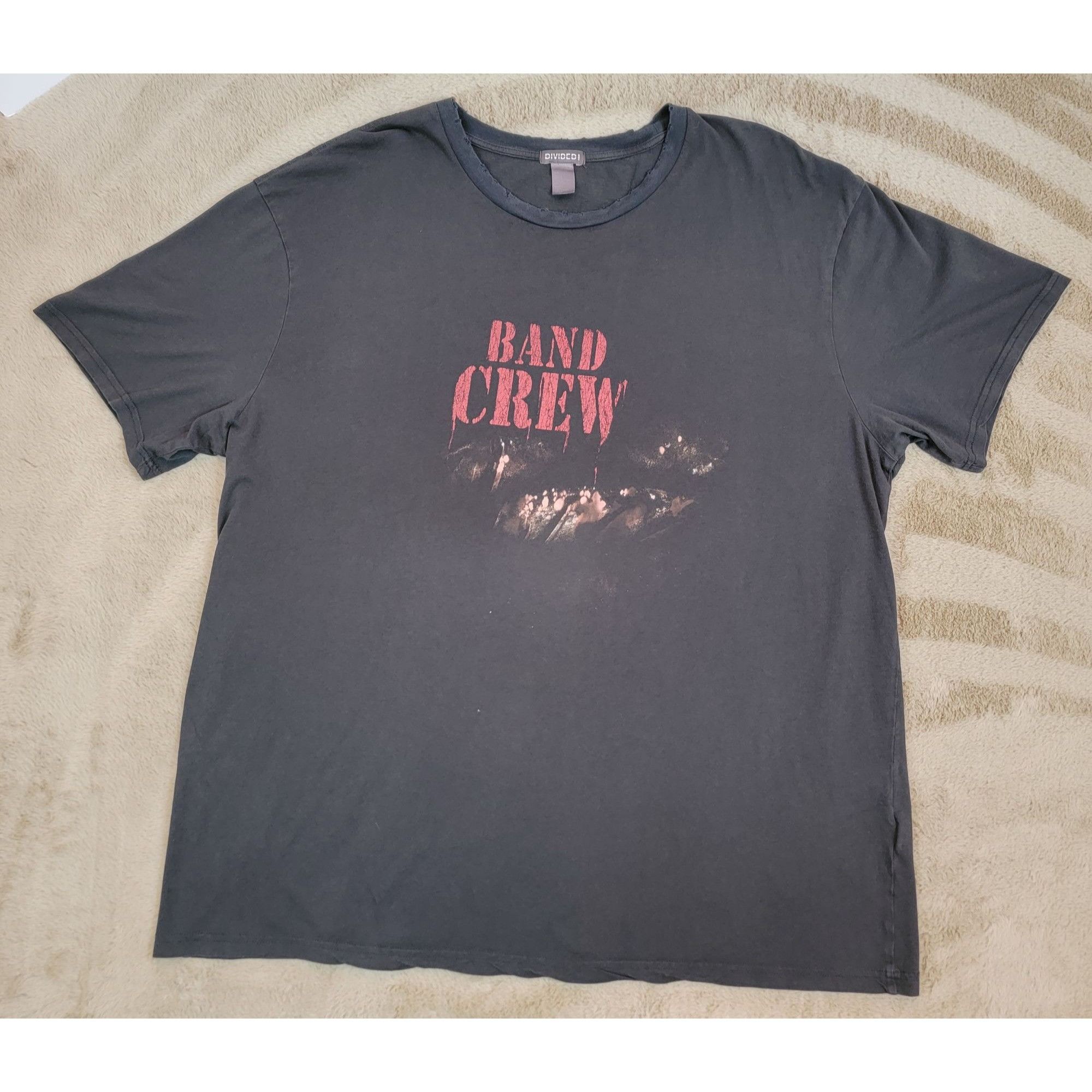 Divided × H&M × Vintage Divided H&M Vintage Faded Black Band Crew T ...
