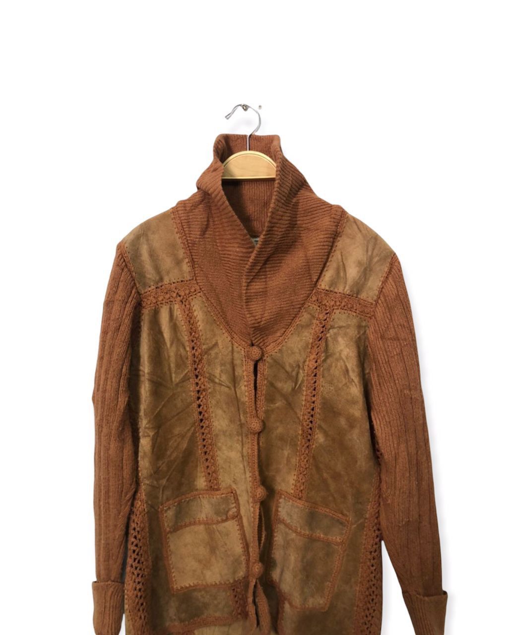 Japanese Brand Vintage Unbranded Distressed Button Ups Leather Jacket Size US S / EU 44-46 / 1 - 4 Thumbnail