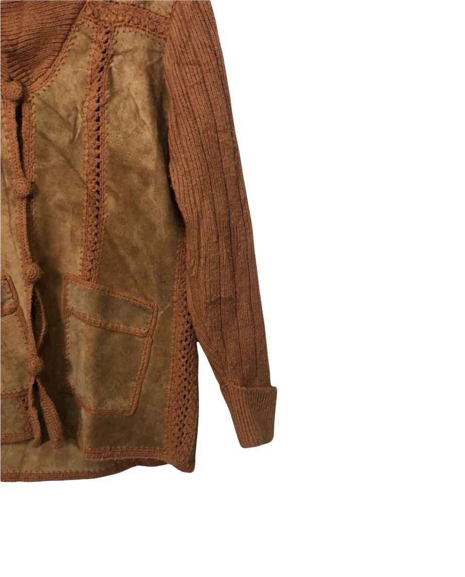 Japanese Brand Vintage Unbranded Distressed Button Ups Leather Jacket Size US S / EU 44-46 / 1 - 2 Thumbnail