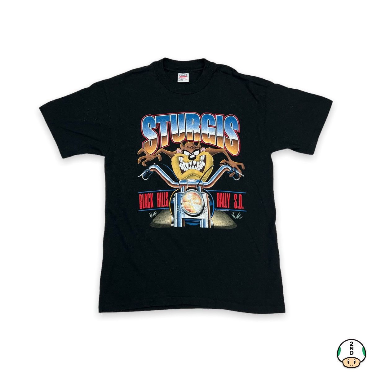 Harley Davidson 1995 Looney Tunes Sturgis Tazmanian Devil T Shirt Biker Tee Size US L / EU 52-54 / 3 - 1 Thumbnail