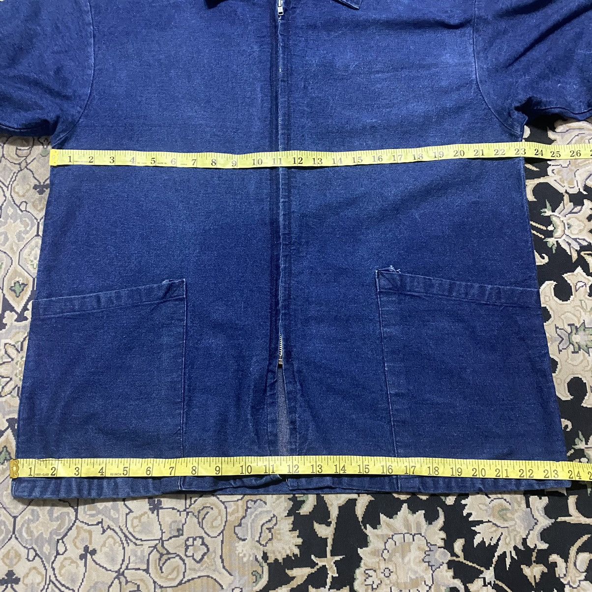 Vintage Vintage 80s Prison Denim Jacket Zipper Size US L / EU 52-54 / 3 - 20 Thumbnail
