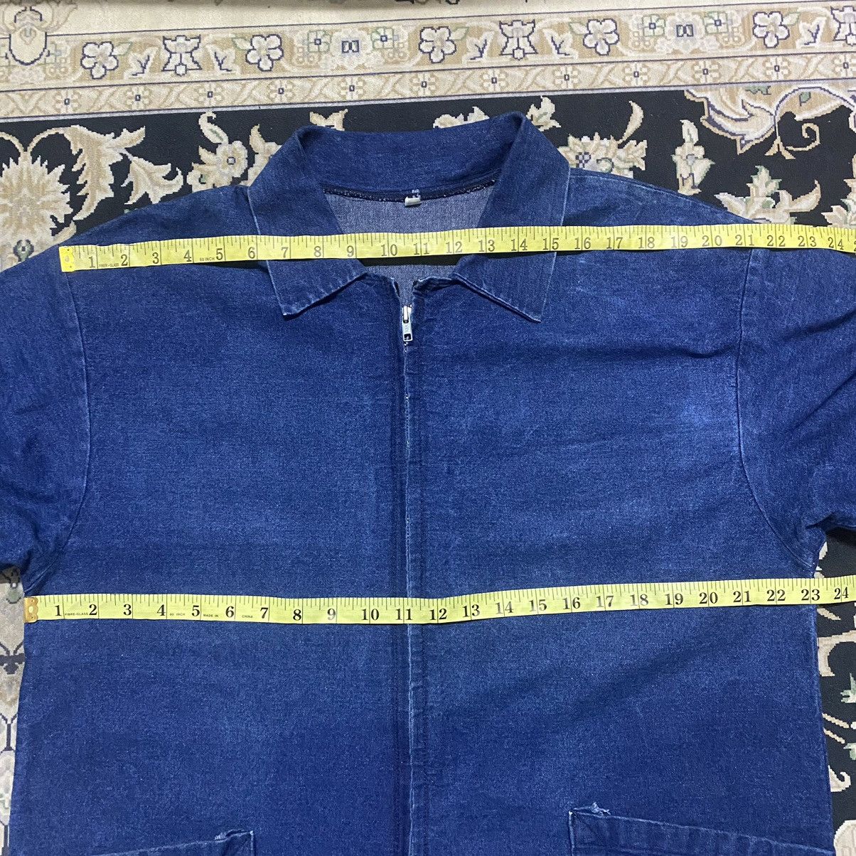 Vintage Vintage 80s Prison Denim Jacket Zipper Size US L / EU 52-54 / 3 - 19 Thumbnail