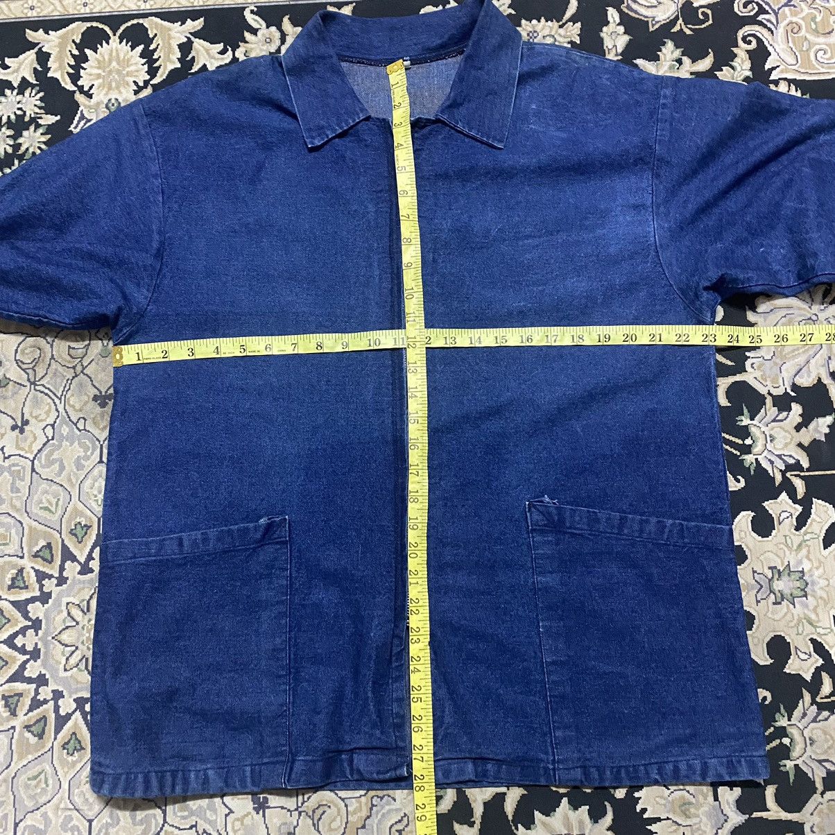 Vintage Vintage 80s Prison Denim Jacket Zipper Size US L / EU 52-54 / 3 - 18 Thumbnail