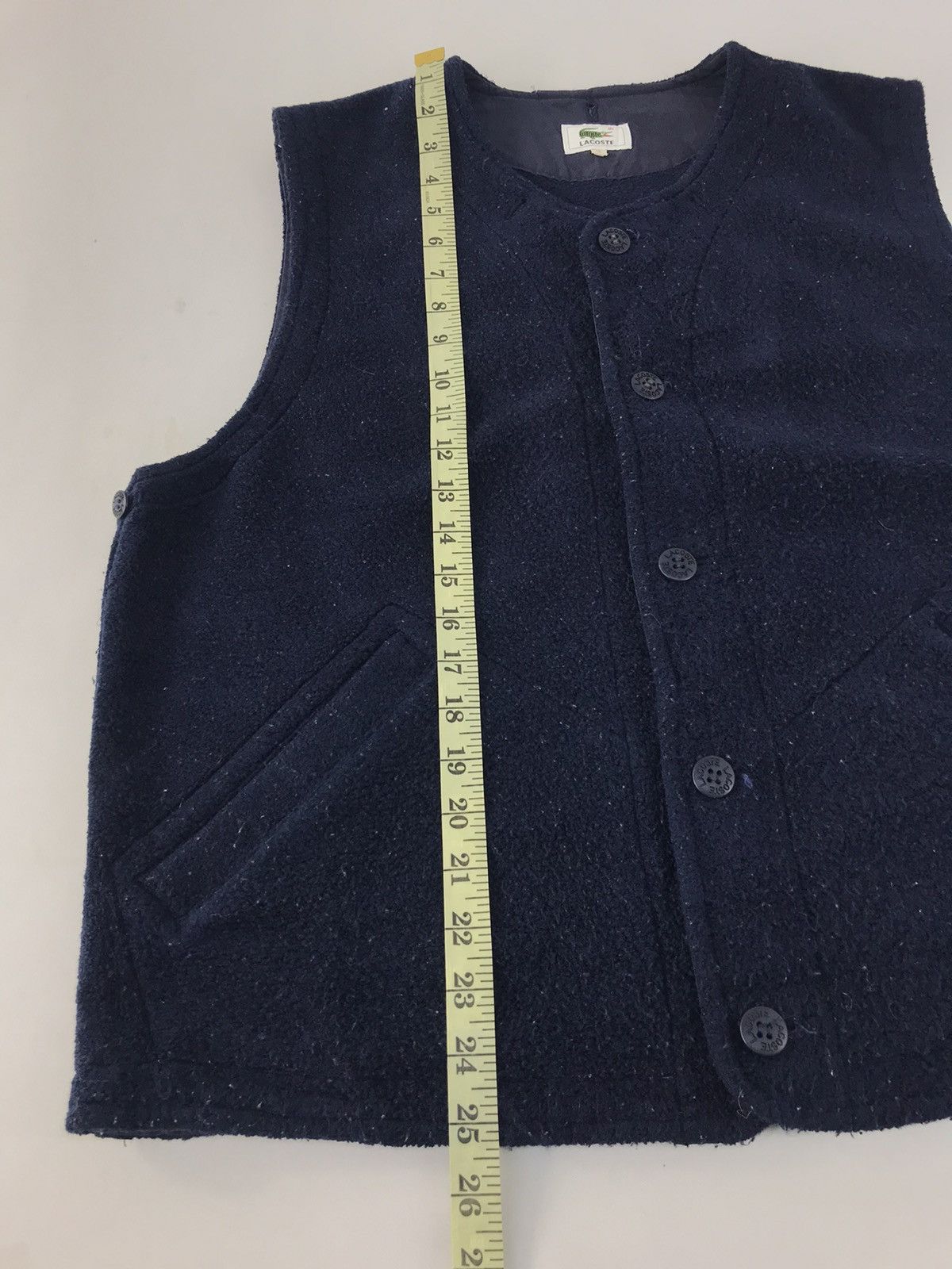 Japanese Brand × Lacoste × Vintage Lacoste Dark Blue Insulated Wool Fleece Vest K1111j Size US XL / EU 56 / 4 - 10 Thumbnail