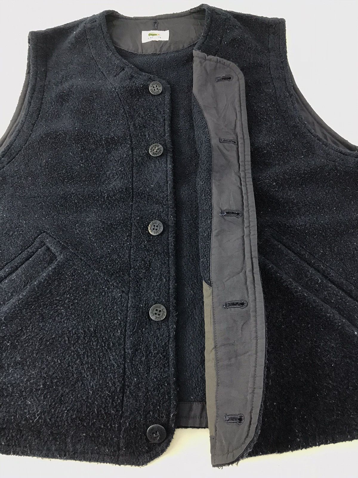 Japanese Brand × Lacoste × Vintage Lacoste Dark Blue Insulated Wool Fleece Vest K1111j Size US XL / EU 56 / 4 - 3 Thumbnail