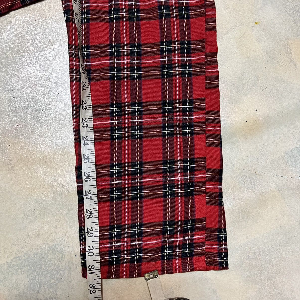 Japanese Brand Punk Bondage Red Tartan Seditionaries Pants Size US 28 / EU 44 - 15 Thumbnail