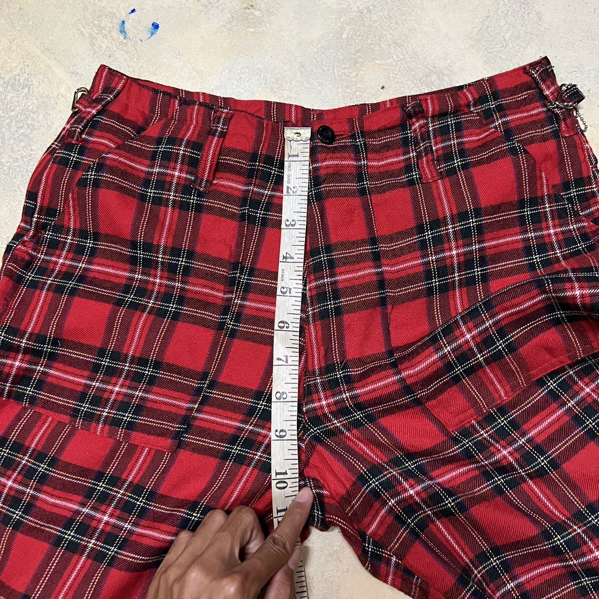 Japanese Brand Punk Bondage Red Tartan Seditionaries Pants Size US 28 / EU 44 - 11 Thumbnail