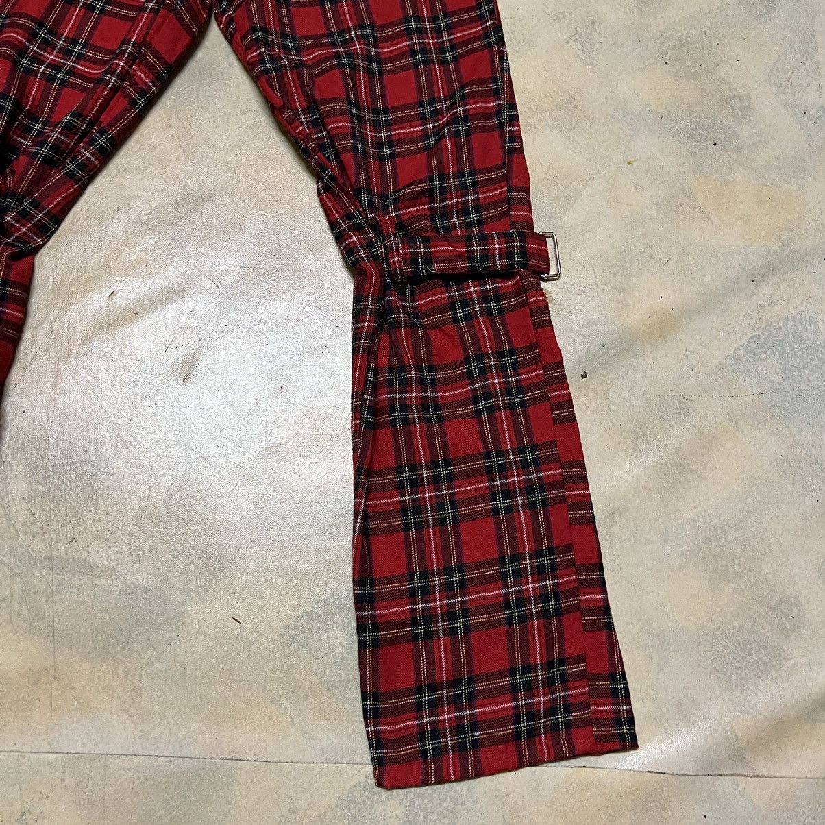 Japanese Brand Punk Bondage Red Tartan Seditionaries Pants Size US 28 / EU 44 - 4 Thumbnail